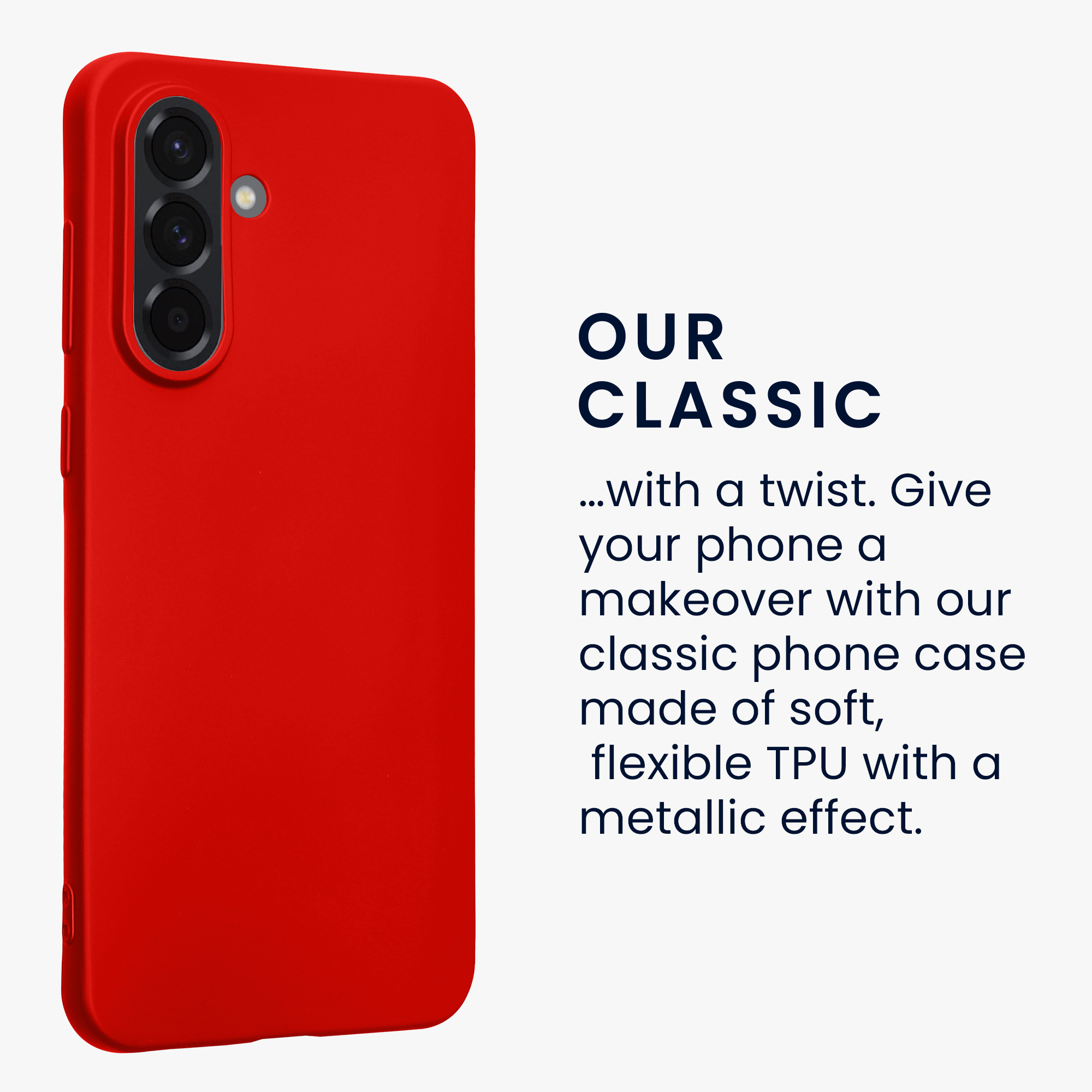 Kryt na mobil Samsung Galaxy A56 5G kwmobile TPU metalický Metalická tmavě červená