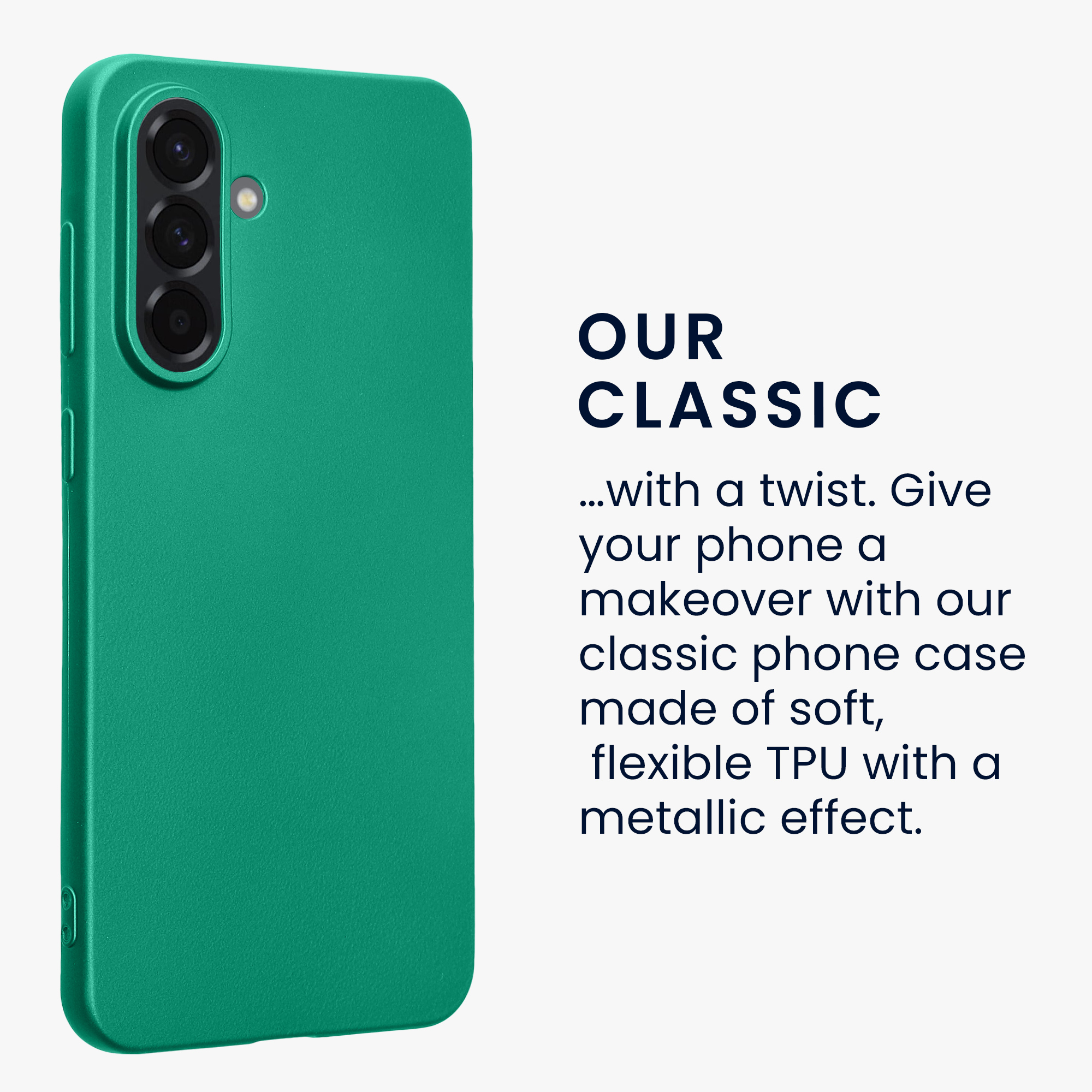 Kryt na mobil Samsung Galaxy A56 5G kwmobile TPU metalický Tmavě metalická zelená