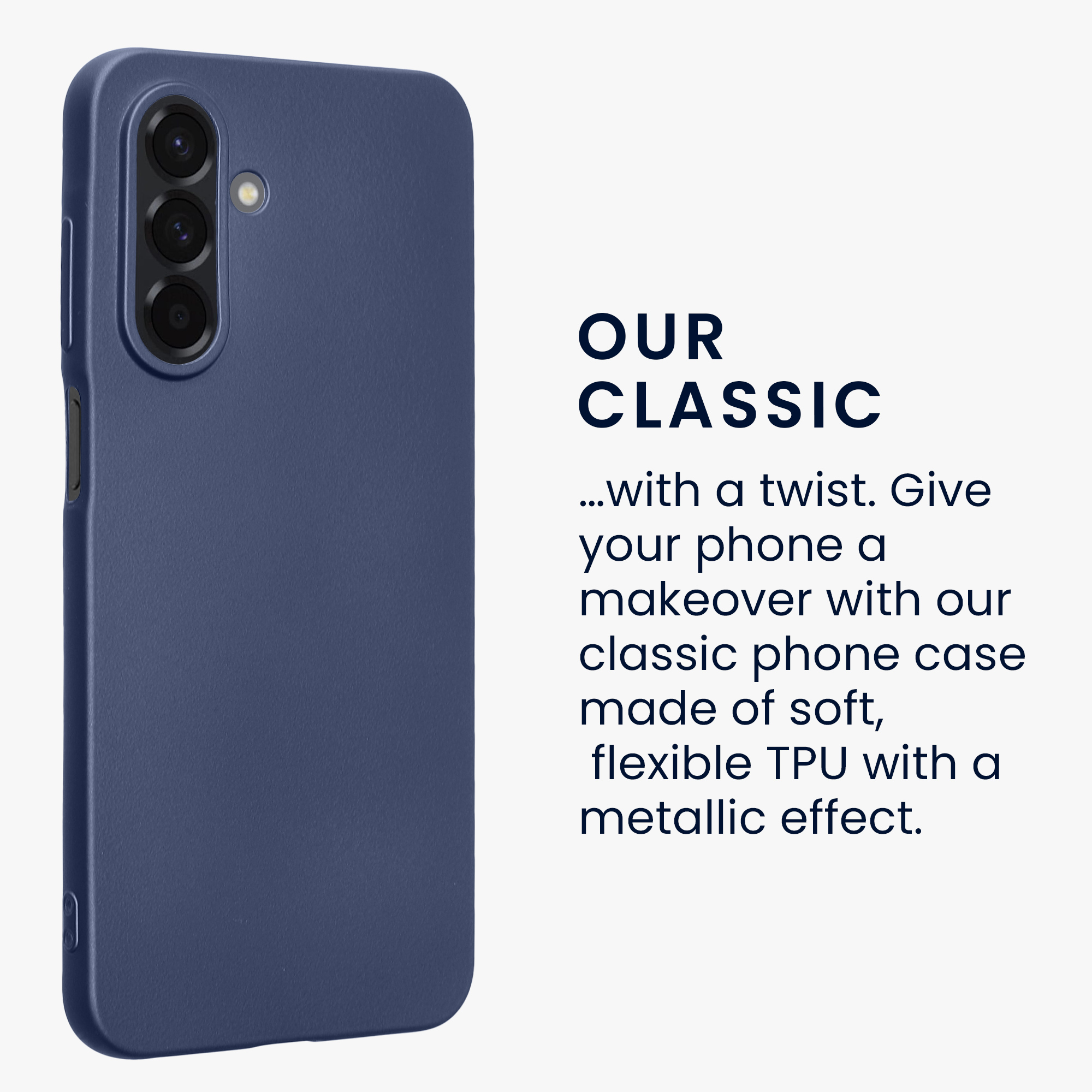 Kryt na mobil Samsung Galaxy A26 5G kwmobile TPU metalický Metalická modrá
