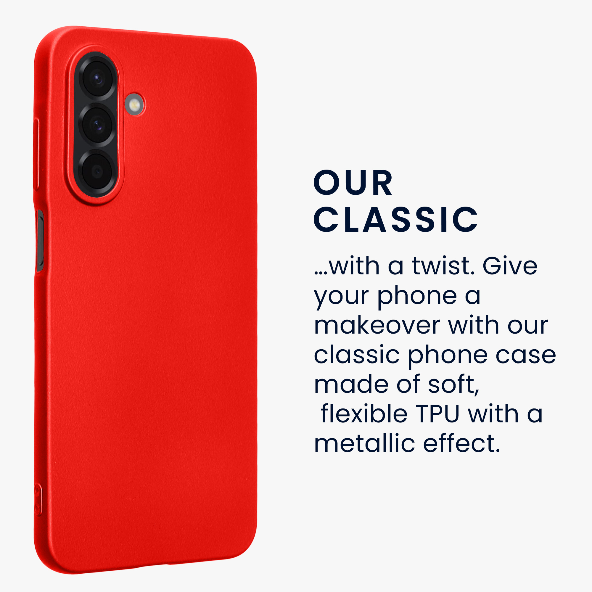 Kryt na mobil Samsung Galaxy A26 5G kwmobile TPU metalický Metalická tmavě červená