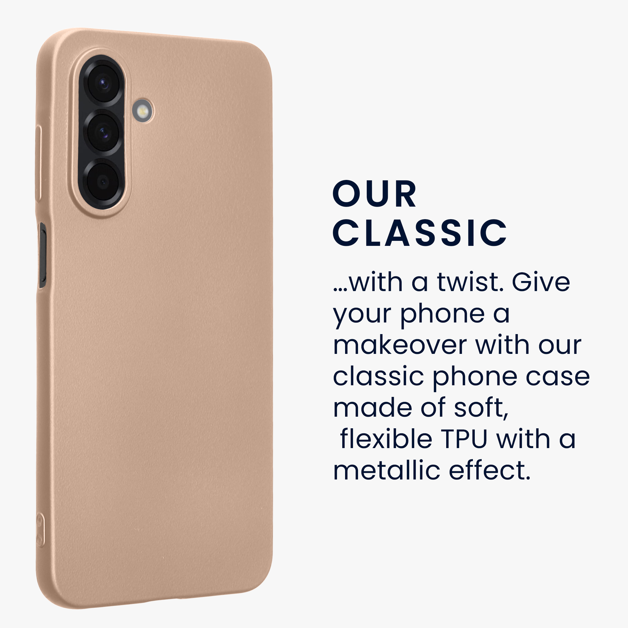 Pouzdro pro Samsung Galaxy A26 5G kwmobile tenké metalické silikonové - metalický zlatá