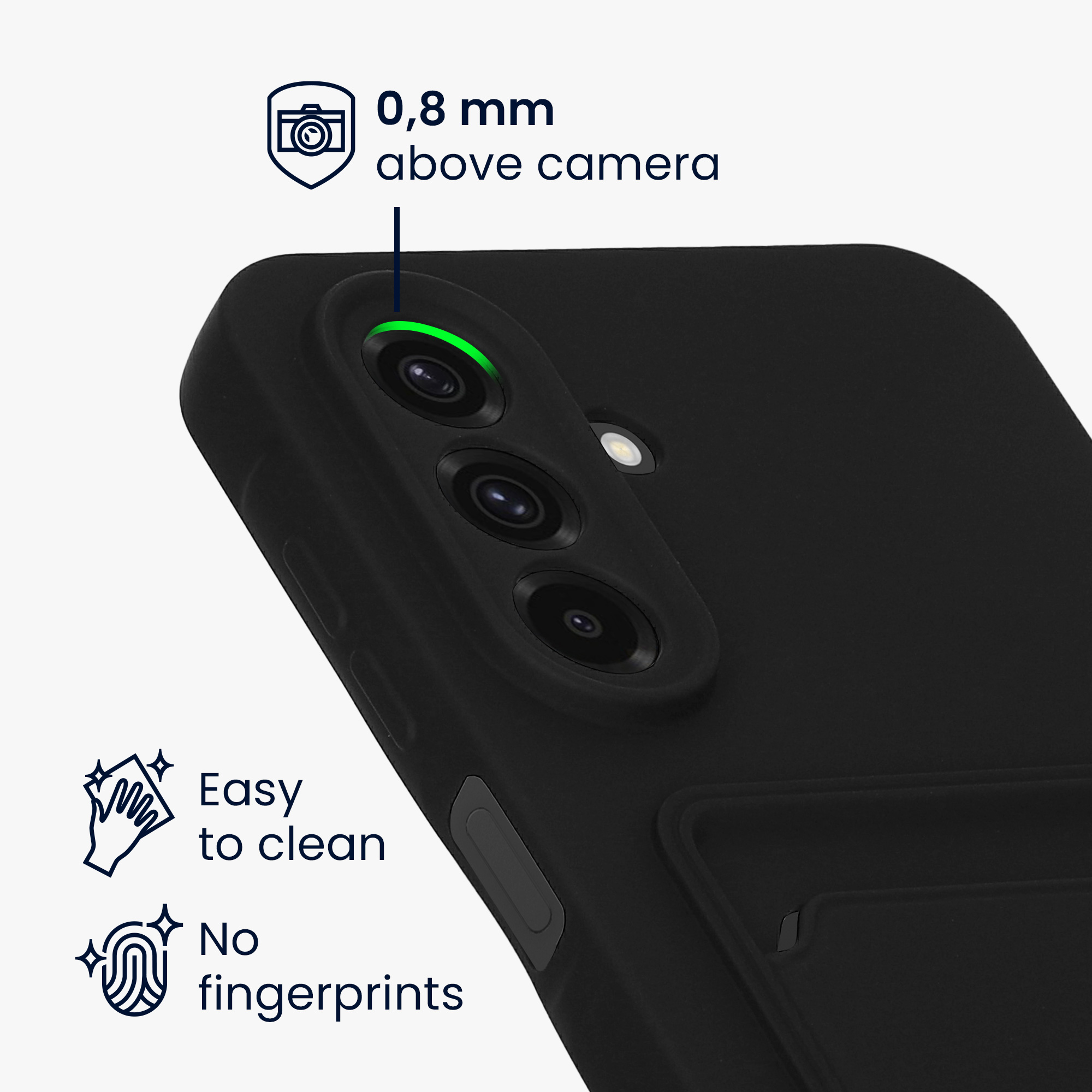Kryt na mobil Samsung Galaxy A26 5G kwmobile TPU s přihrádkou na kartu Černá
