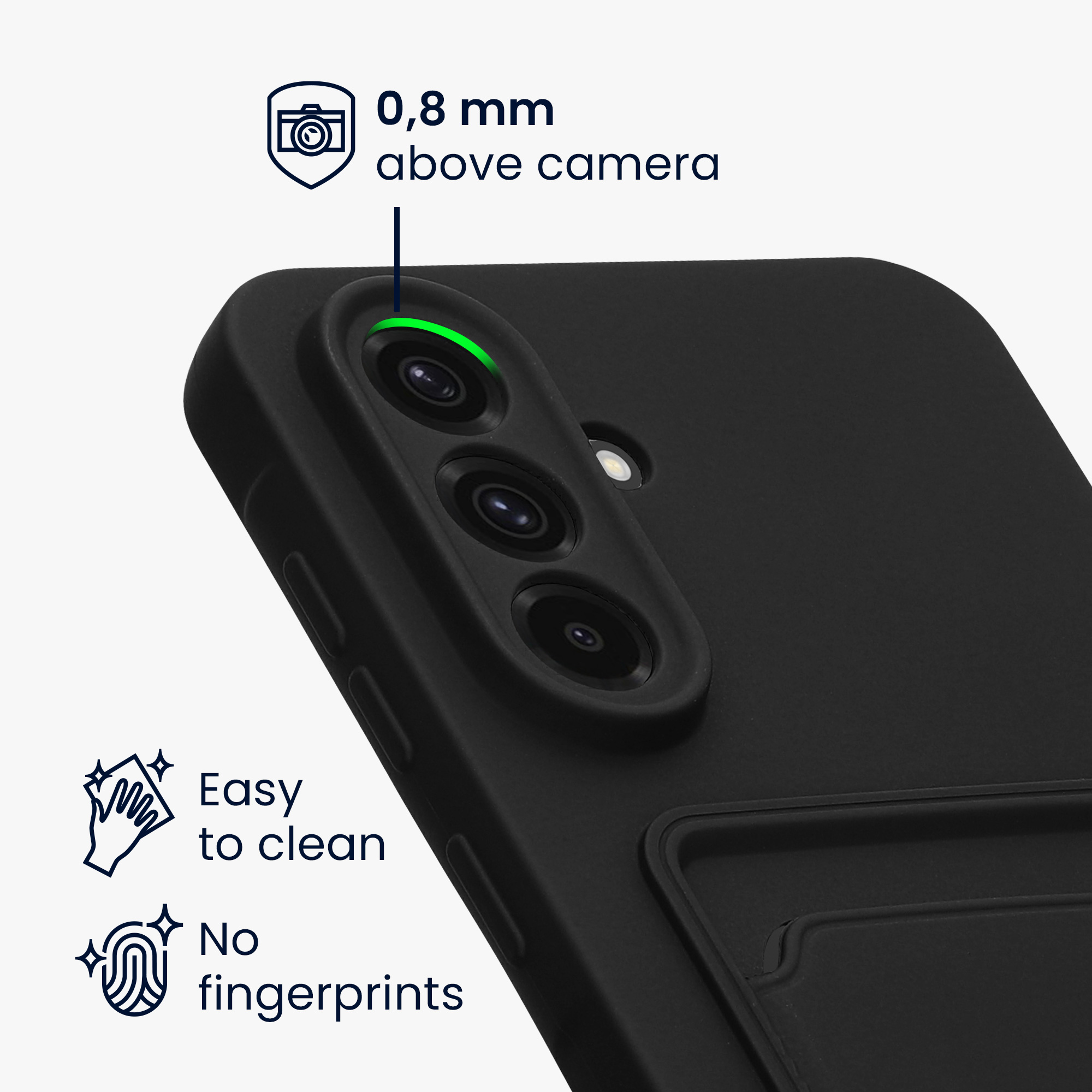 Kryt na mobil Samsung Galaxy A36 5G kwmobile Card Holder černý