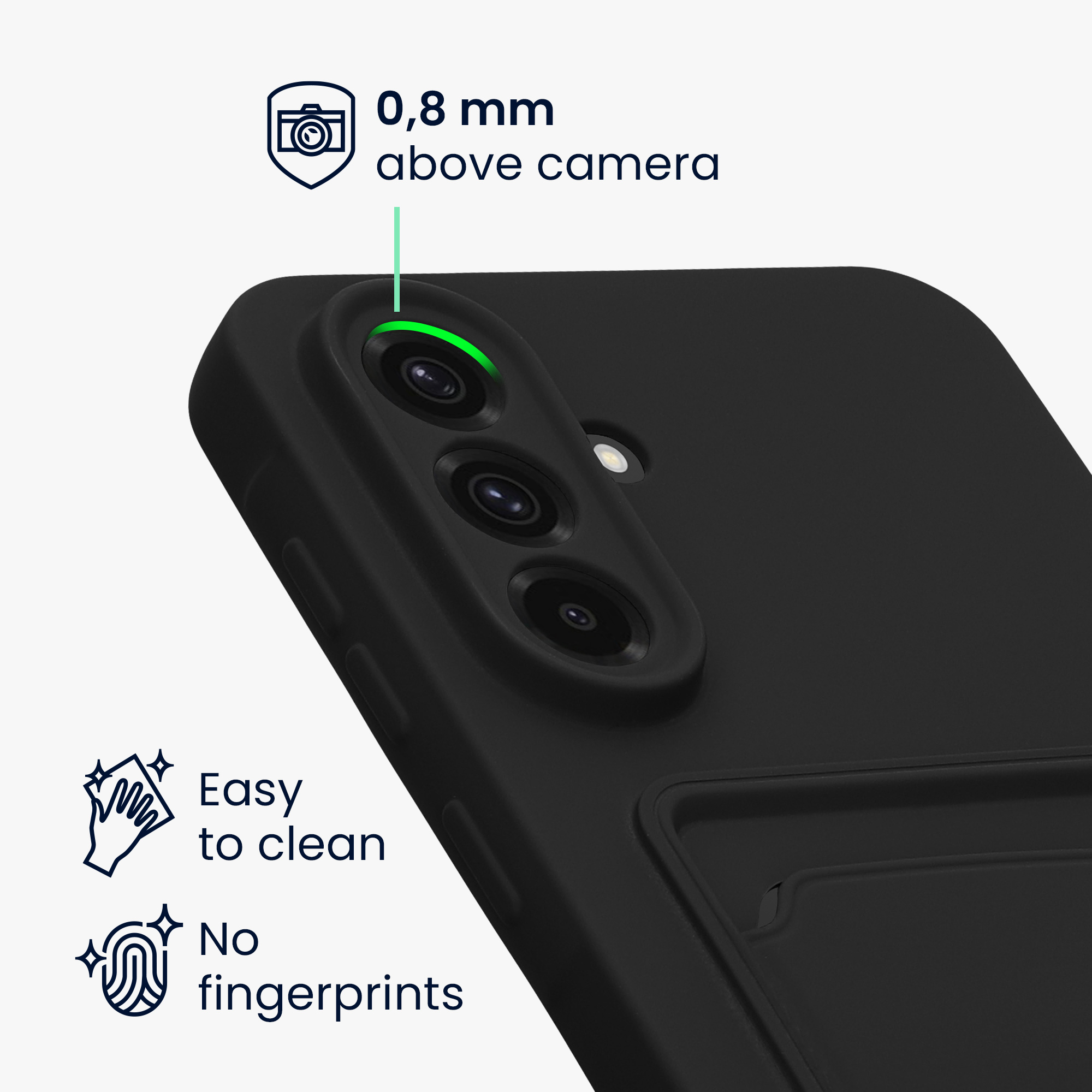Kryt na mobil Samsung Galaxy A56 5G kwmobile TPU s přihrádkou na kartu Černá