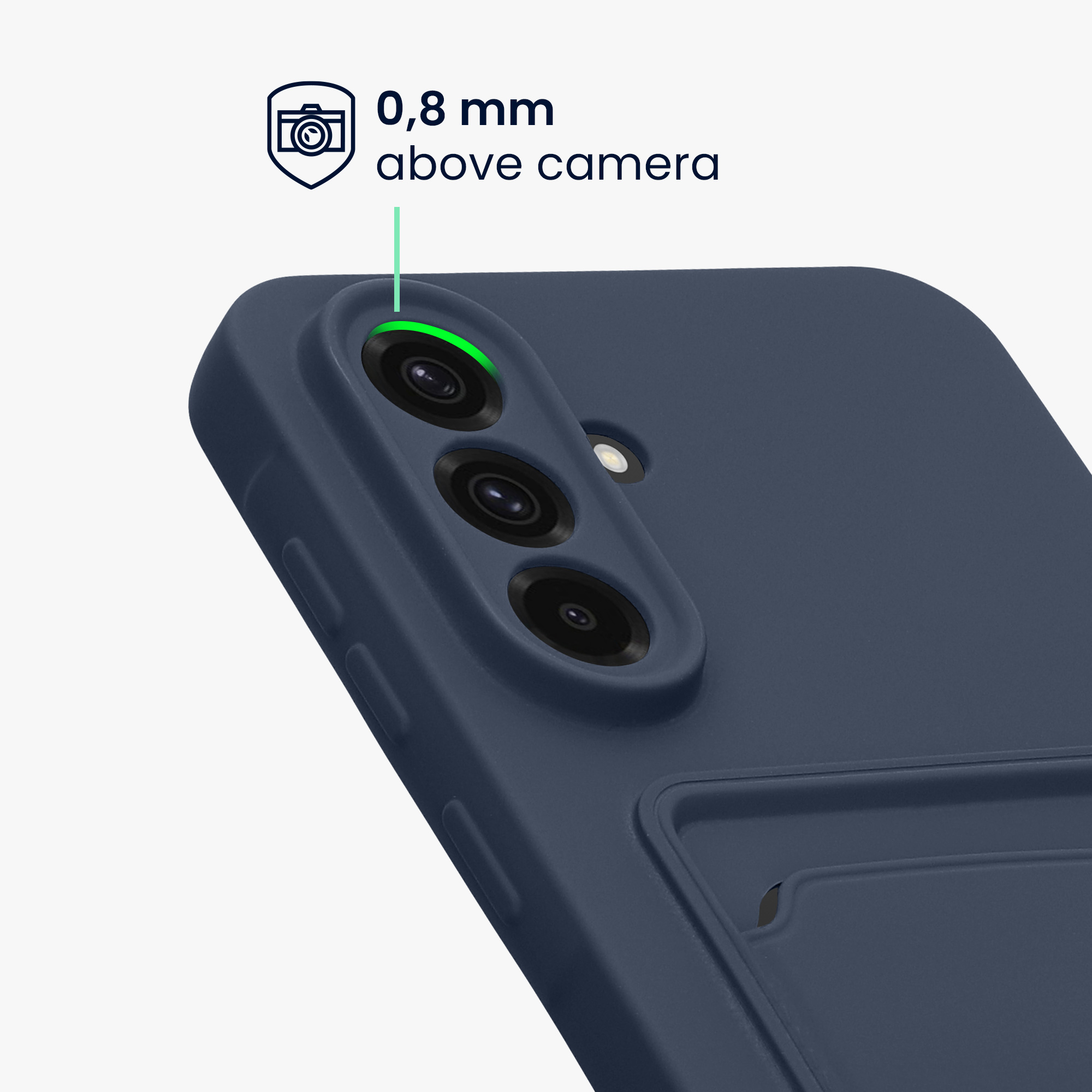Kryt na mobil Samsung Galaxy A56 5G kwmobile TPU s přihrádkou na kartu Tmavě modrá
