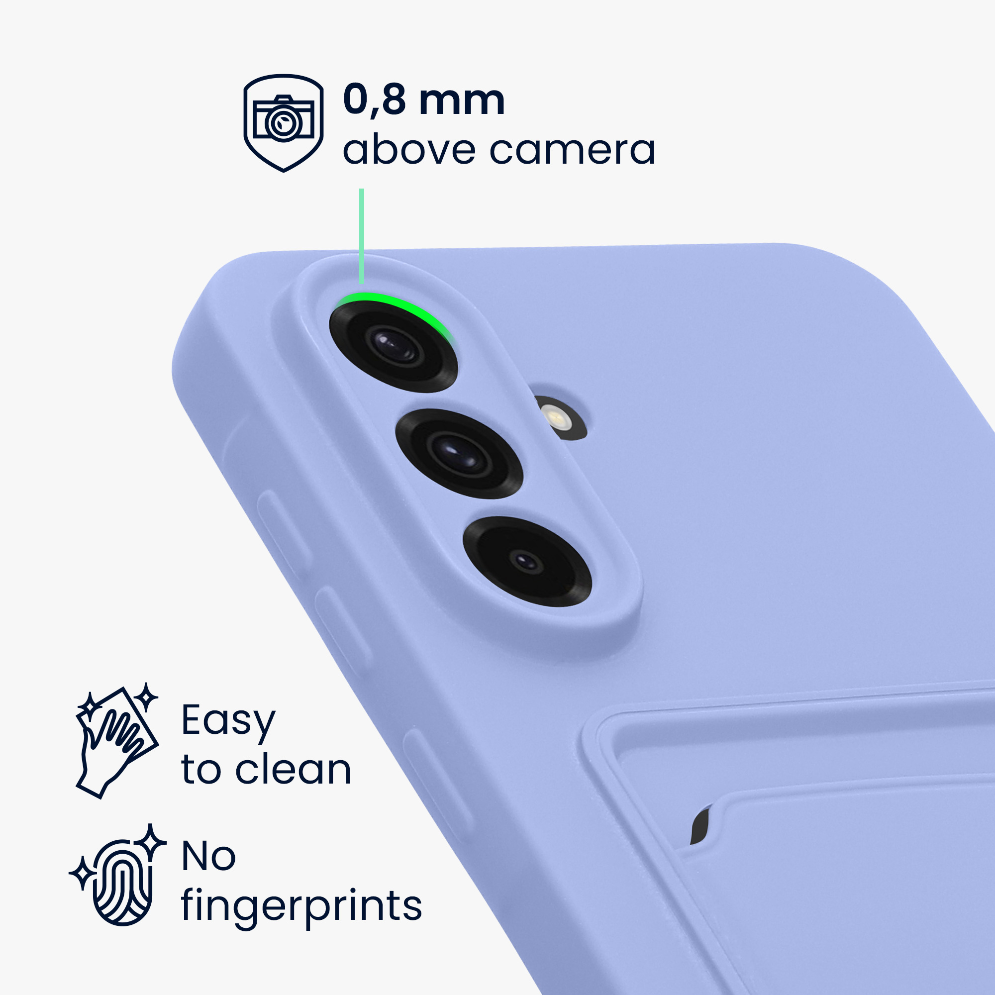 Pouzdro pro Samsung Galaxy A56 5G s přihrádkou na kartu kwmobile kapsa na kartu TPU - levandulová