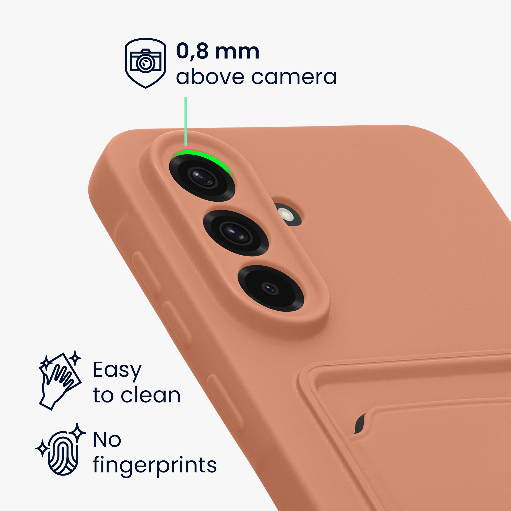Pouzdro pro Samsung Galaxy A56 5G s přihrádkou na kartu kwmobile kapsa na kartu TPU - grapefruitová růžová