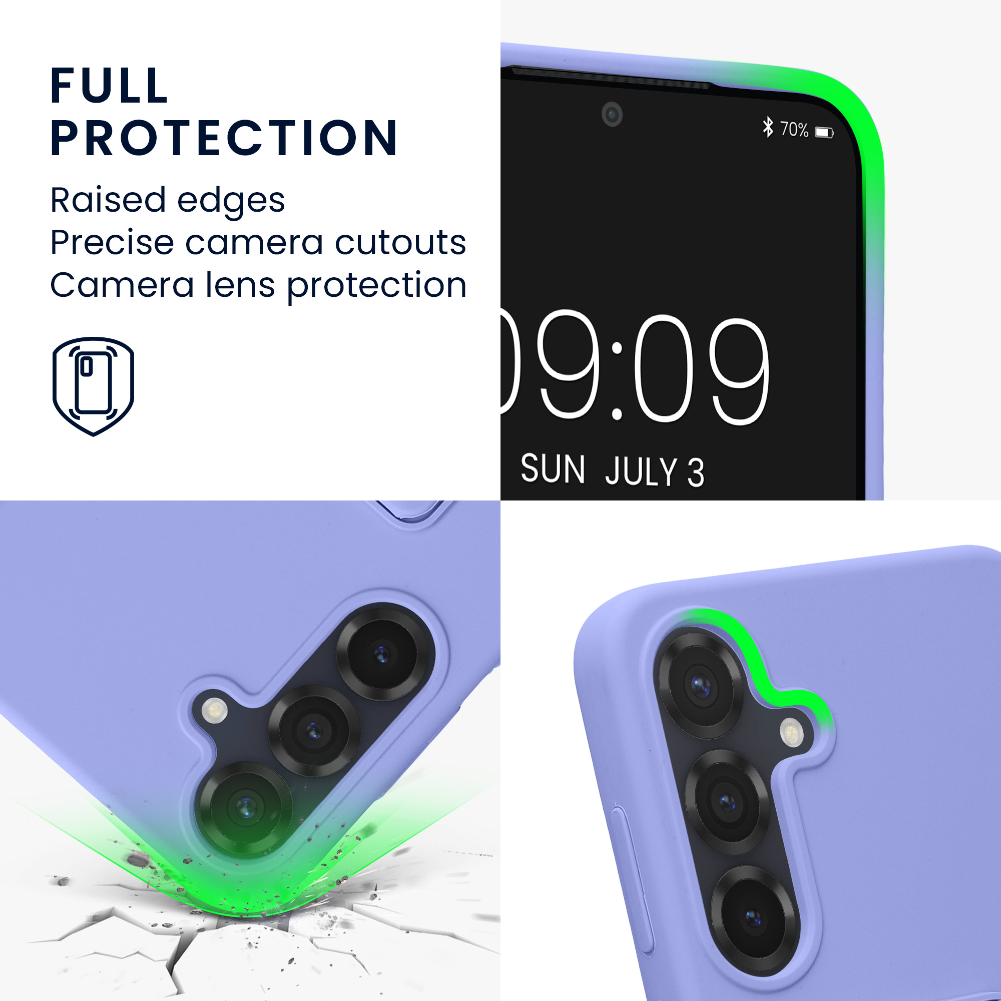 Crossbody kryt na mobil Samsung Galaxy S25 Plus kwmobile levandulová