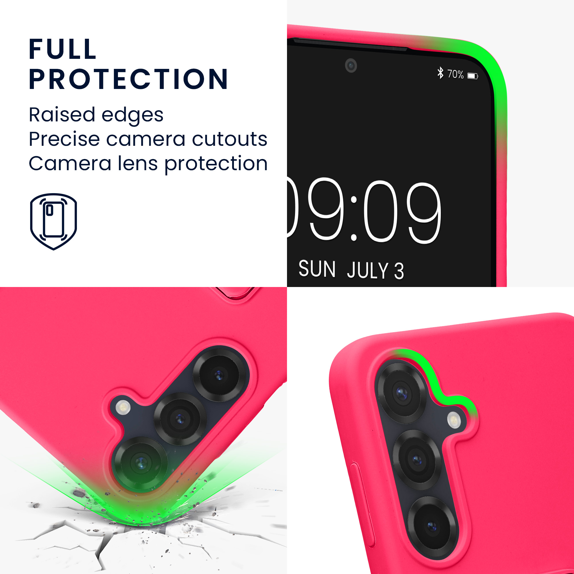 Crossbody kryt na mobil Samsung Galaxy S25 Plus kwmobile neonově růžová