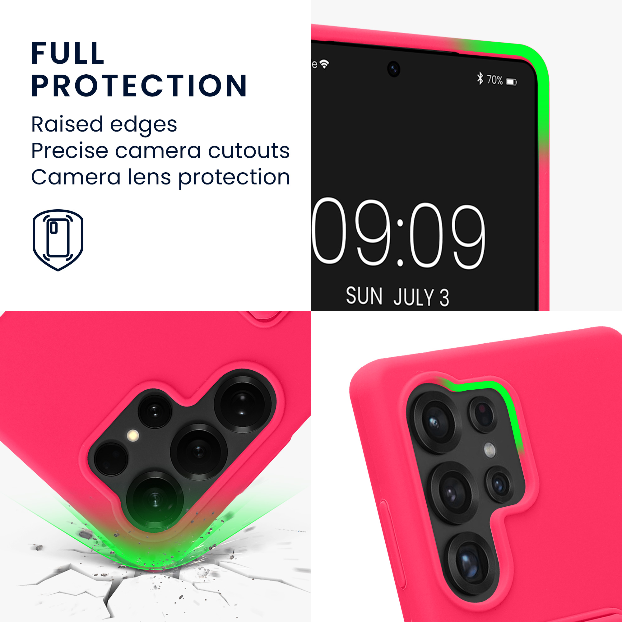 Crossbody kryt na mobil Samsung Galaxy S25 Ultra kwmobile neonově růžová