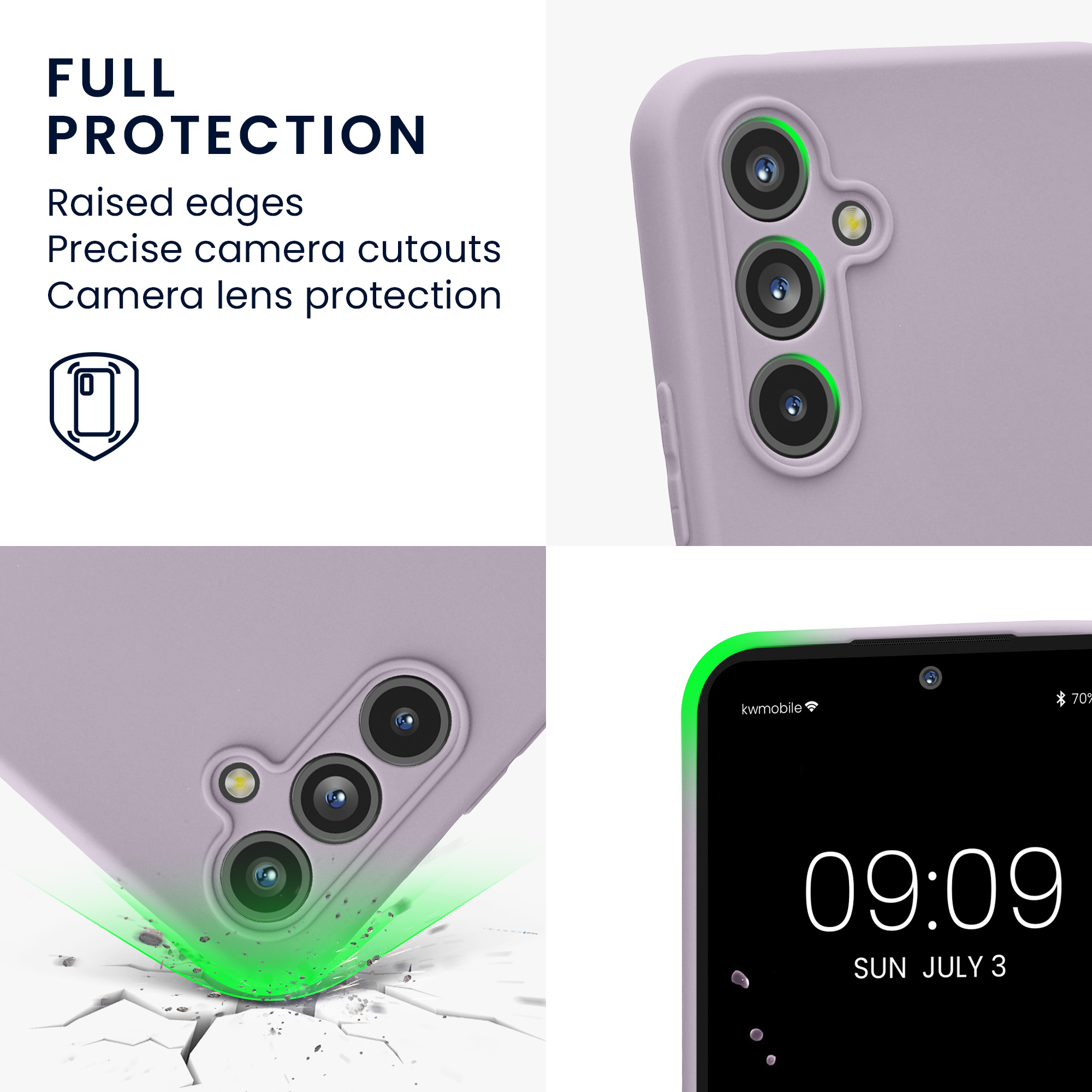 Pouzdro pro Samsung Galaxy A54 5G kwmobile tenké TPU - levandulová