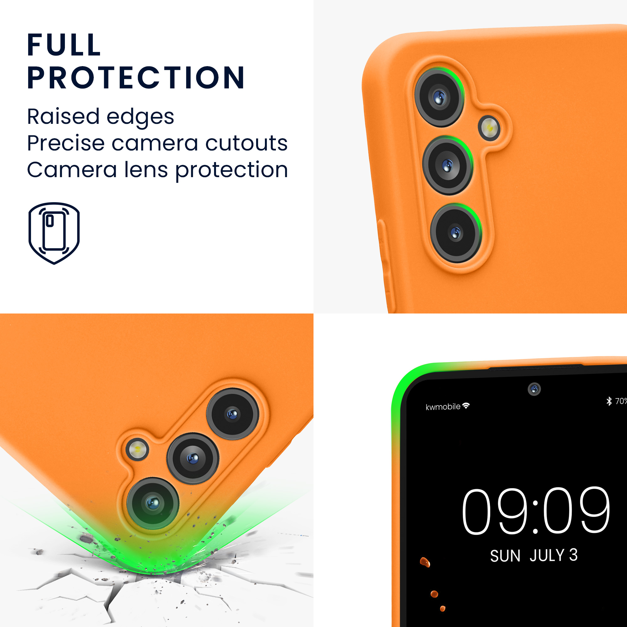 Kryt na mobil Samsung Galaxy A54 5G kwmobile slim matný TPU Ovocná oranžová