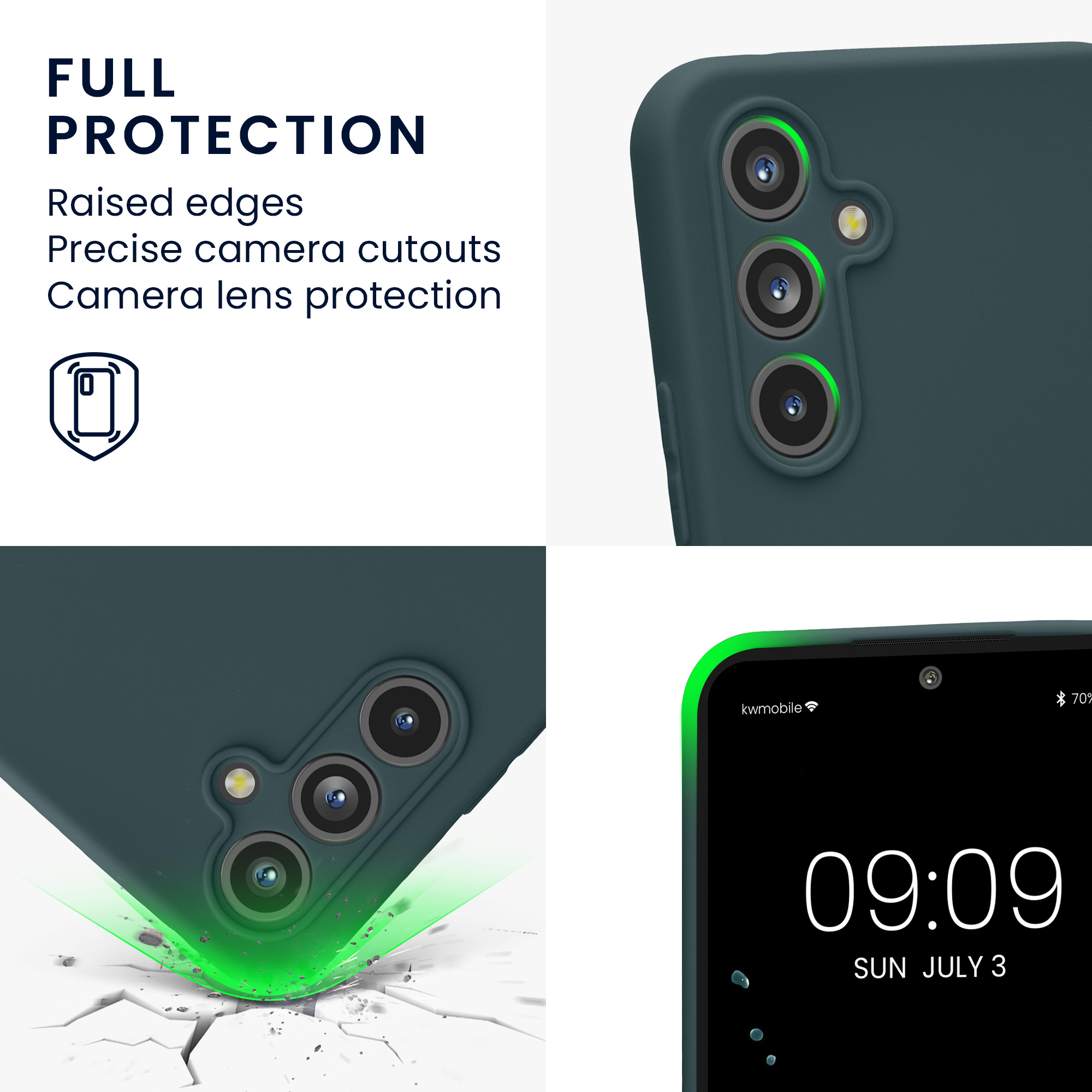 Pouzdro pro Samsung Galaxy A54 5G kwmobile tenké TPU - tmavá antracitová