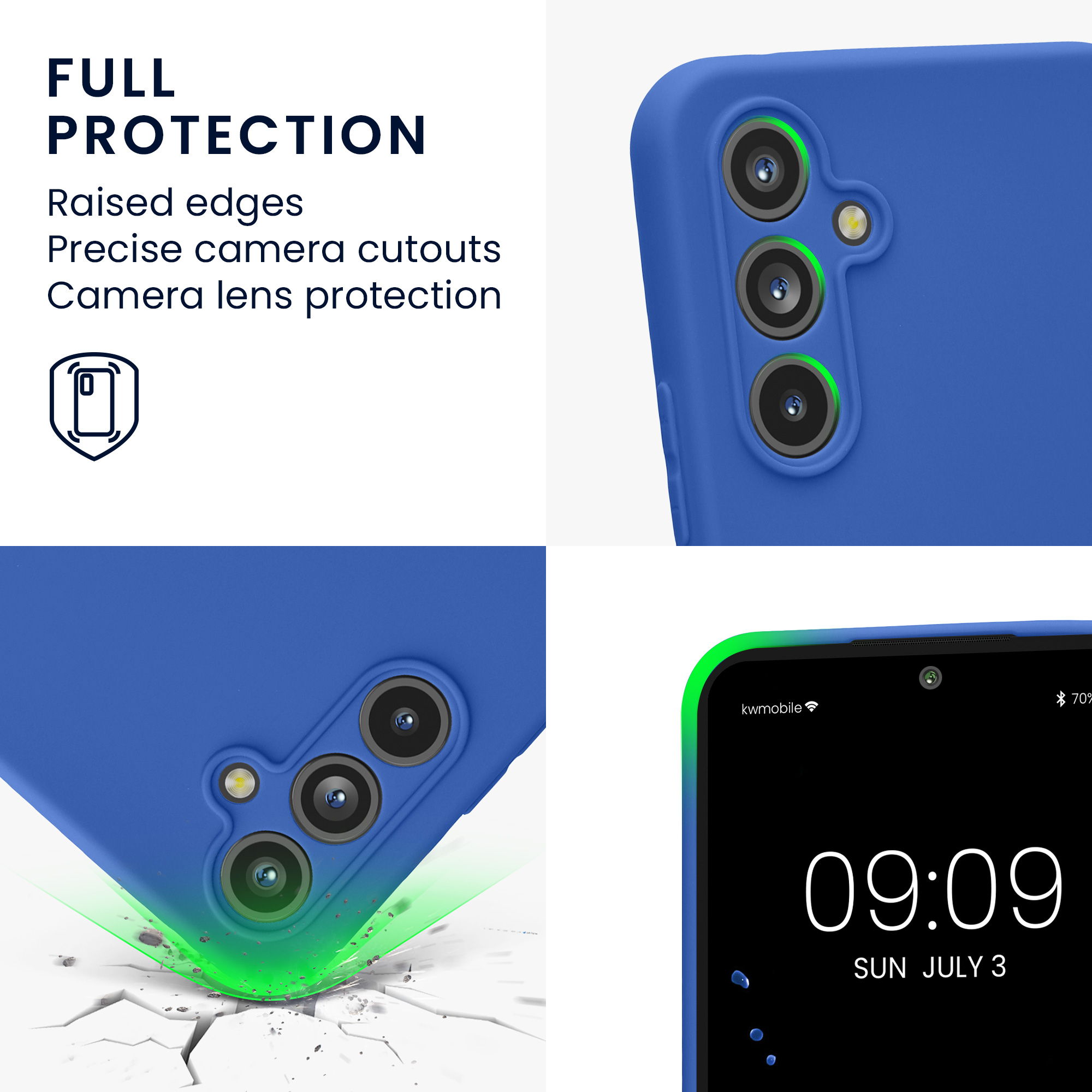 Pouzdro pro Samsung Galaxy A54 5G kwmobile tenké TPU - baltská modrá
