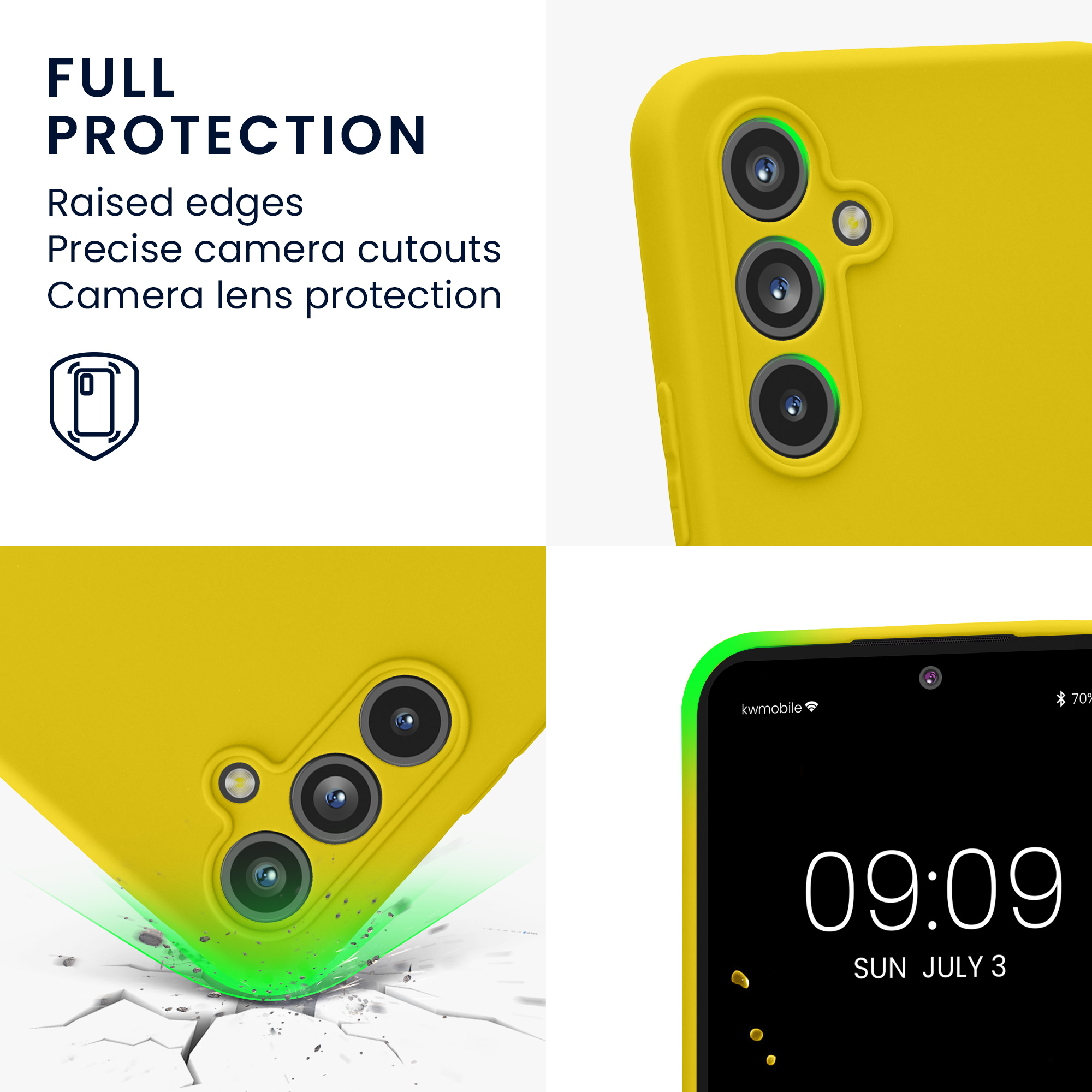 Pouzdro pro Samsung Galaxy A54 5G kwmobile tenké TPU - zářivě žlutá