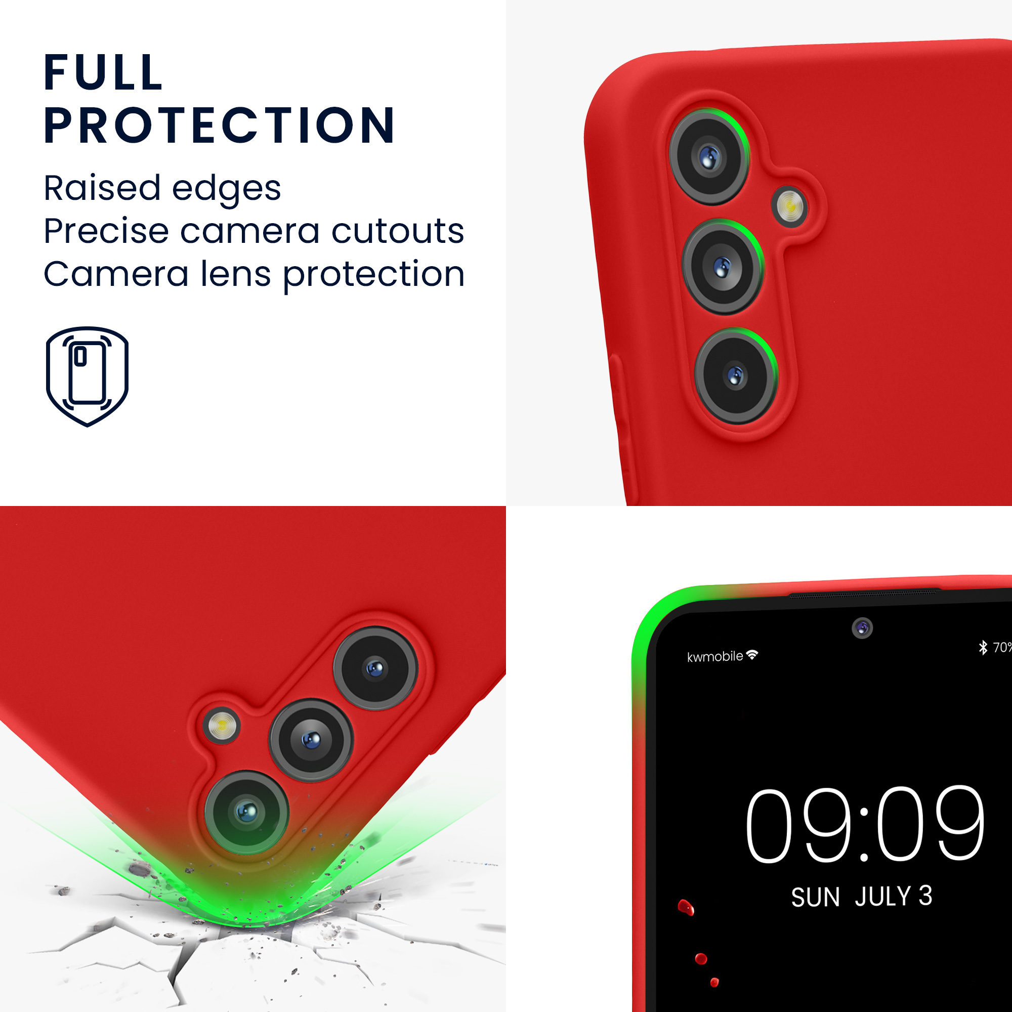 Pouzdro pro Samsung Galaxy A54 5G kwmobile tenké TPU - klasická červená