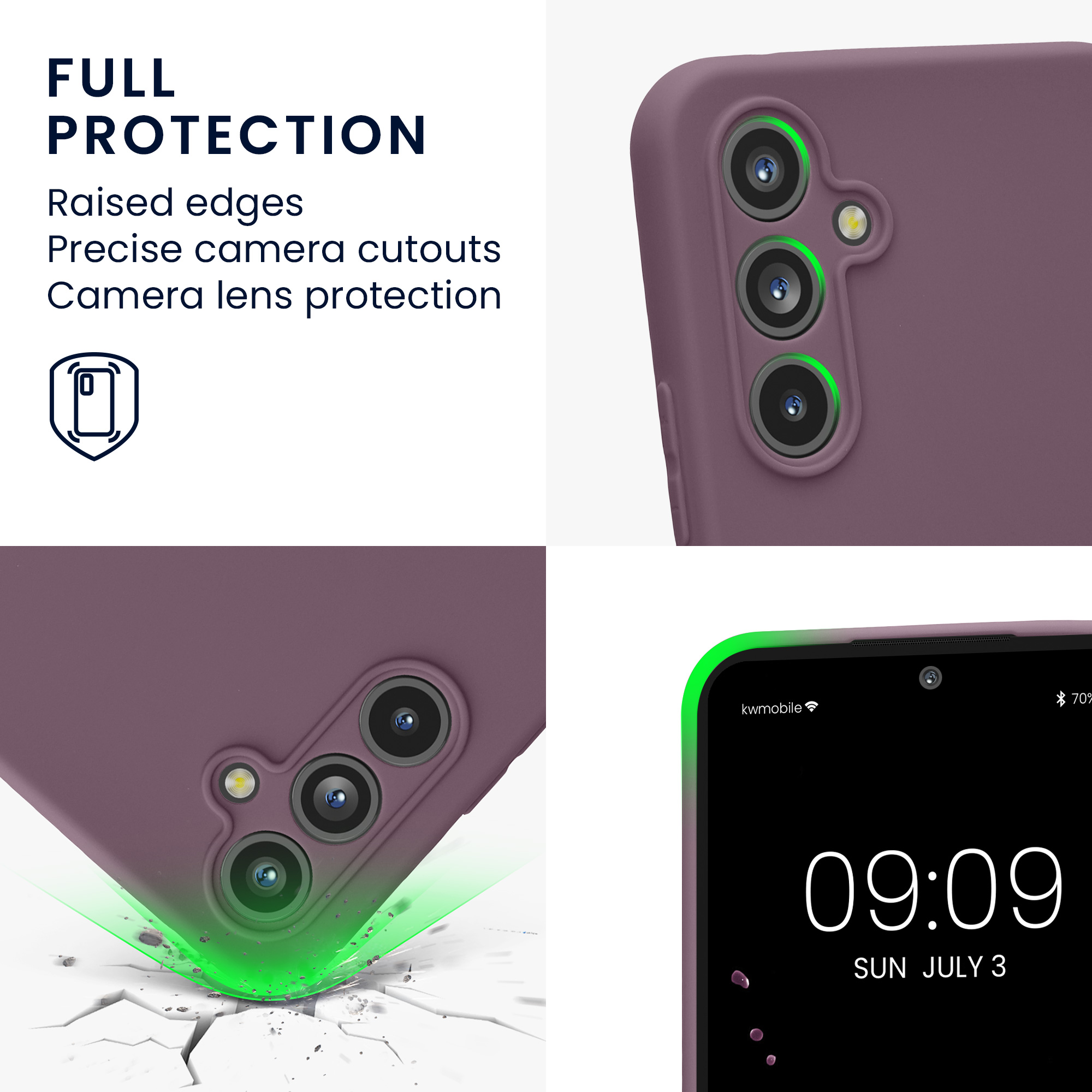 Pouzdro pro Samsung Galaxy A54 5G kwmobile tenké TPU - pastelová kosatcová