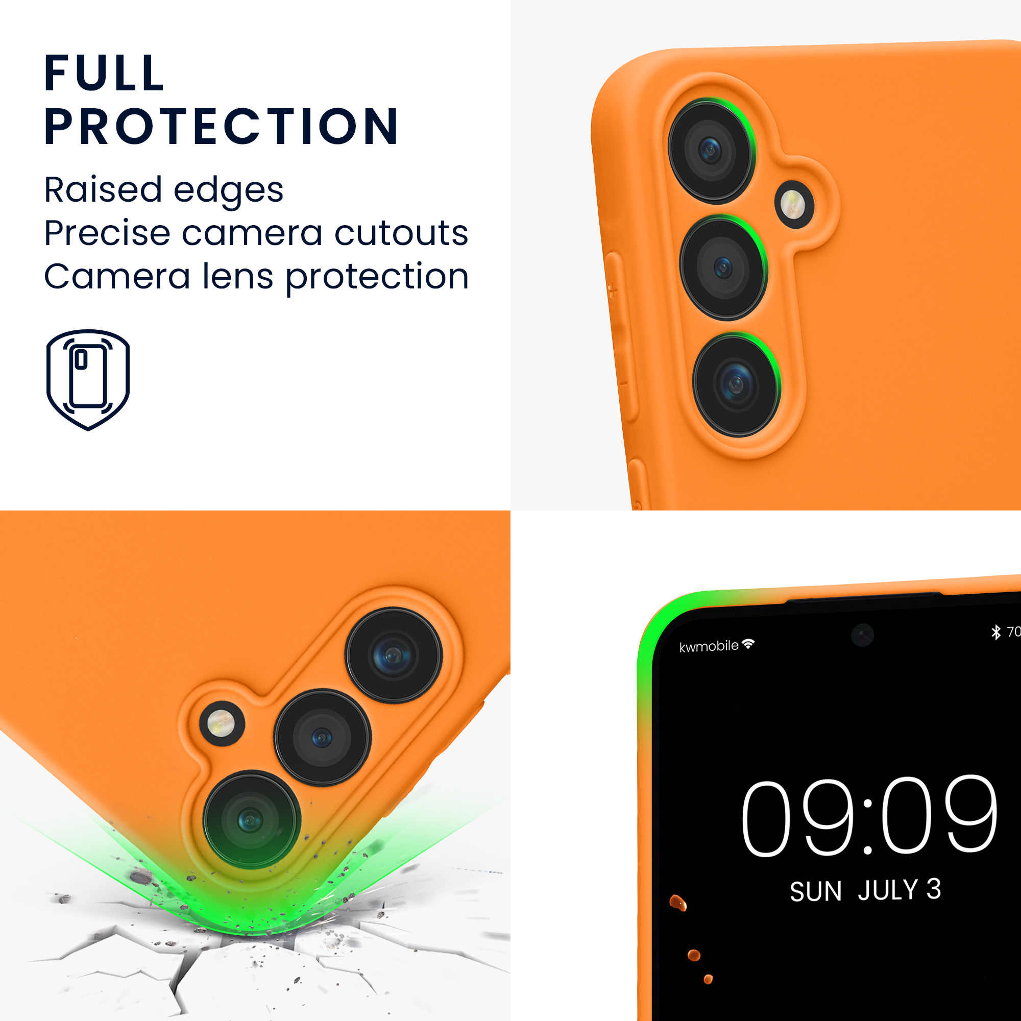 Pouzdro pro Samsung Galaxy A55 5G kwmobile tenké TPU - ovocná oranžová