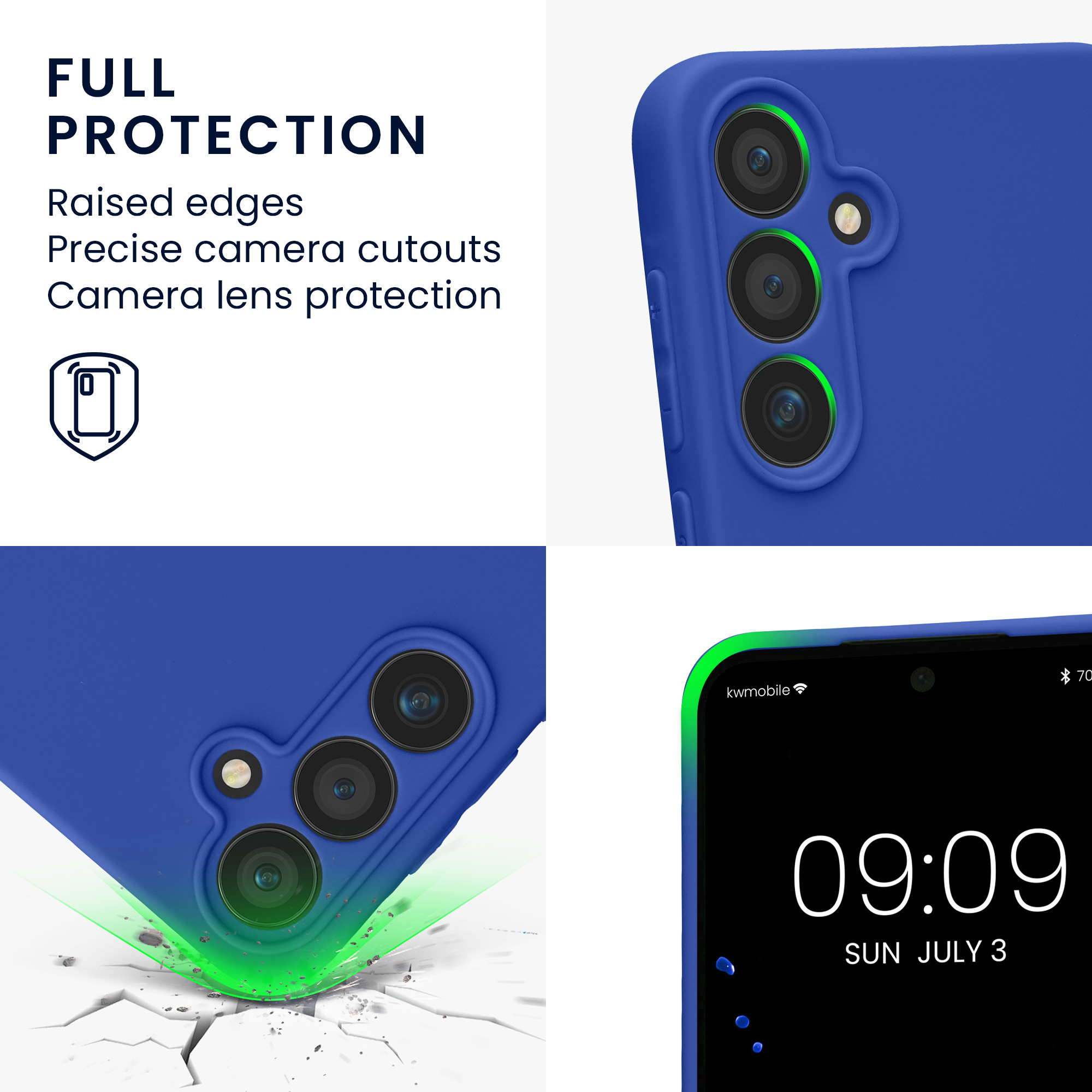 Pouzdro pro Samsung Galaxy A55 5G kwmobile tenké TPU - baltská modrá