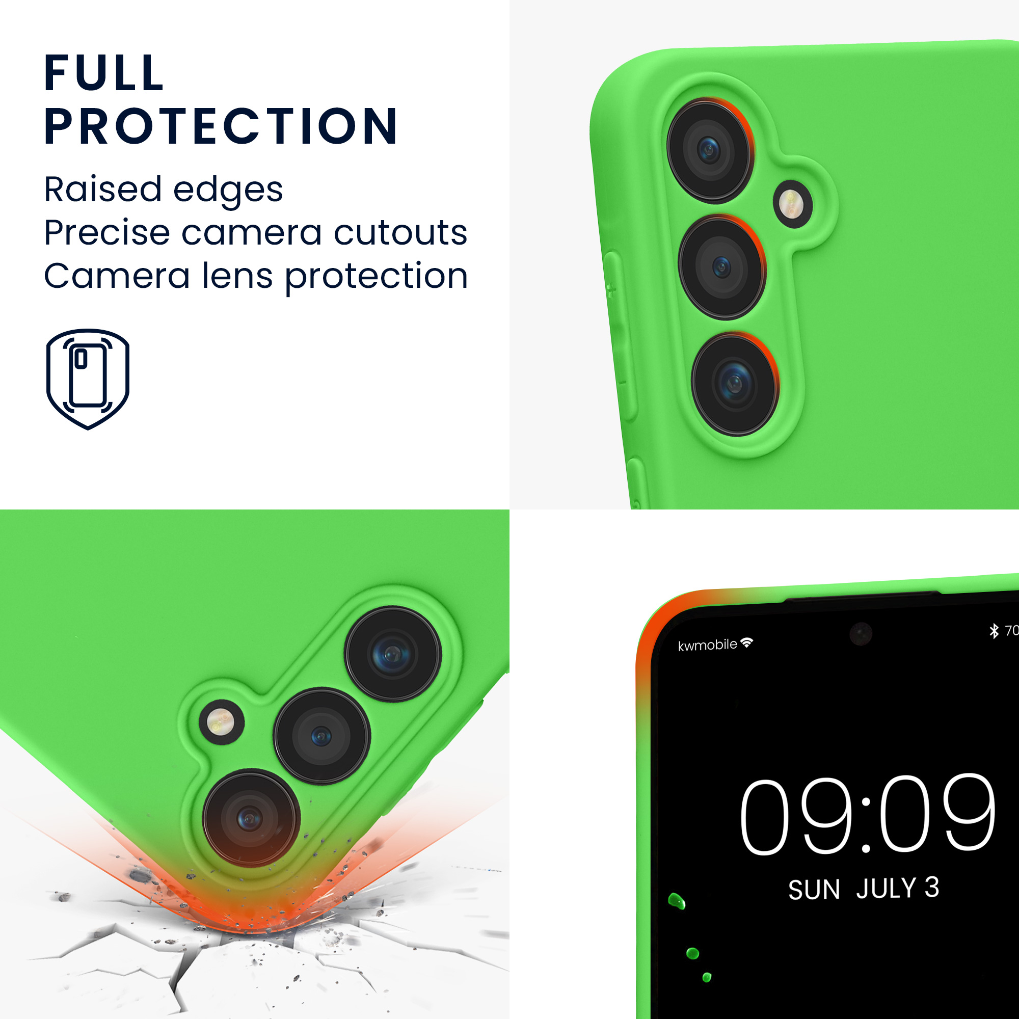 Pouzdro pro Samsung Galaxy A55 5G kwmobile tenké TPU - limetkově zelená