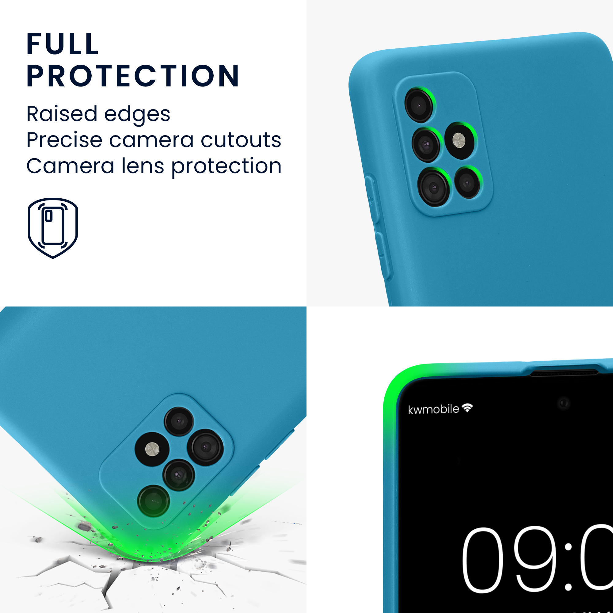 Pouzdro pro Samsung Galaxy A51 kwmobile tenké TPU - karibská modrá