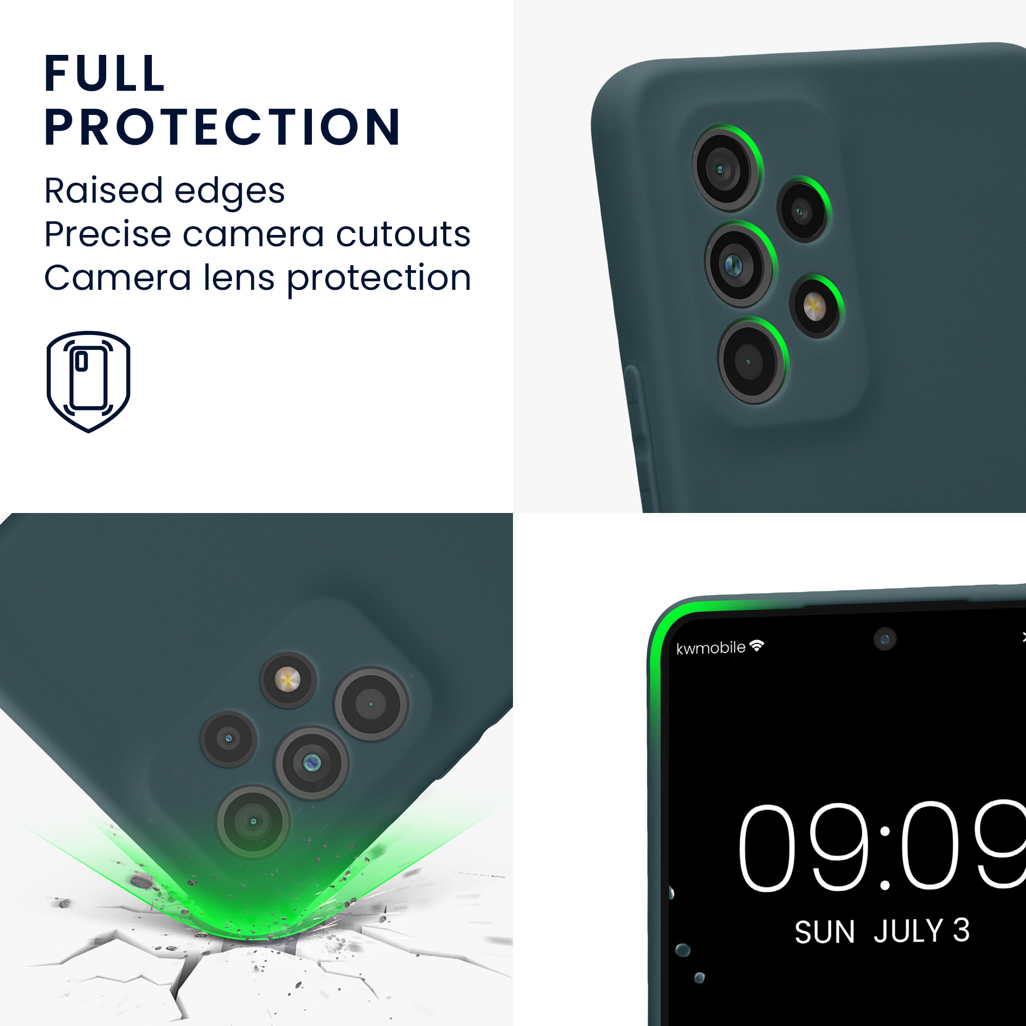 Pouzdro pro Samsung Galaxy A53 5G kwmobile tenké TPU - tmavá antracitová