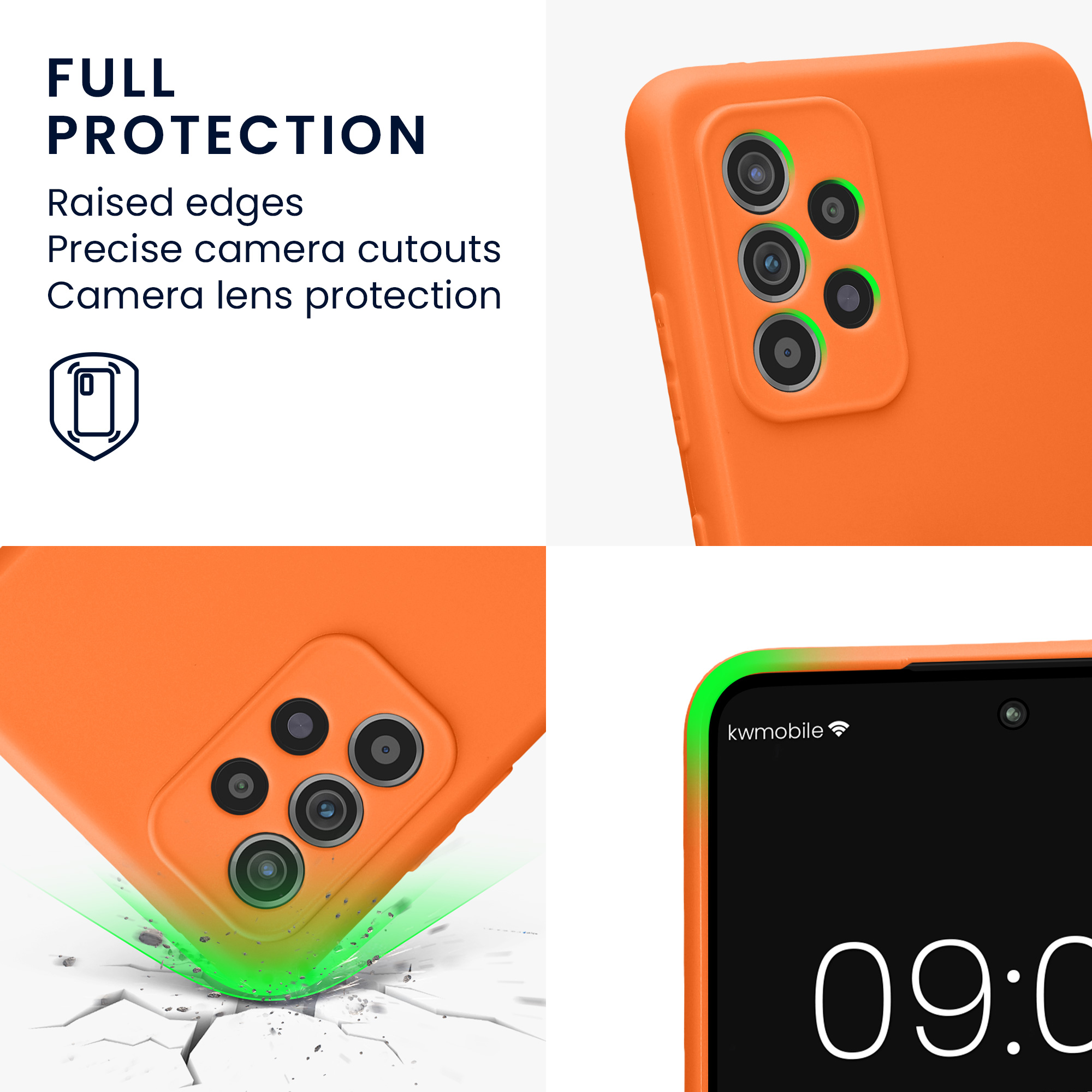 Pouzdro pro Samsung Galaxy A52 / A52 5G / A52s 5G kwmobile tenké TPU - ovocná oranžová