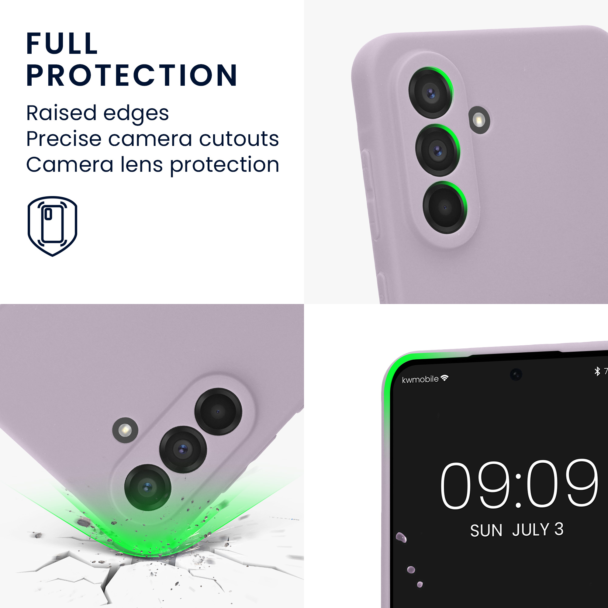 Kryt na mobil Samsung Galaxy A56 5G kwmobile slim matný TPU Levandulová