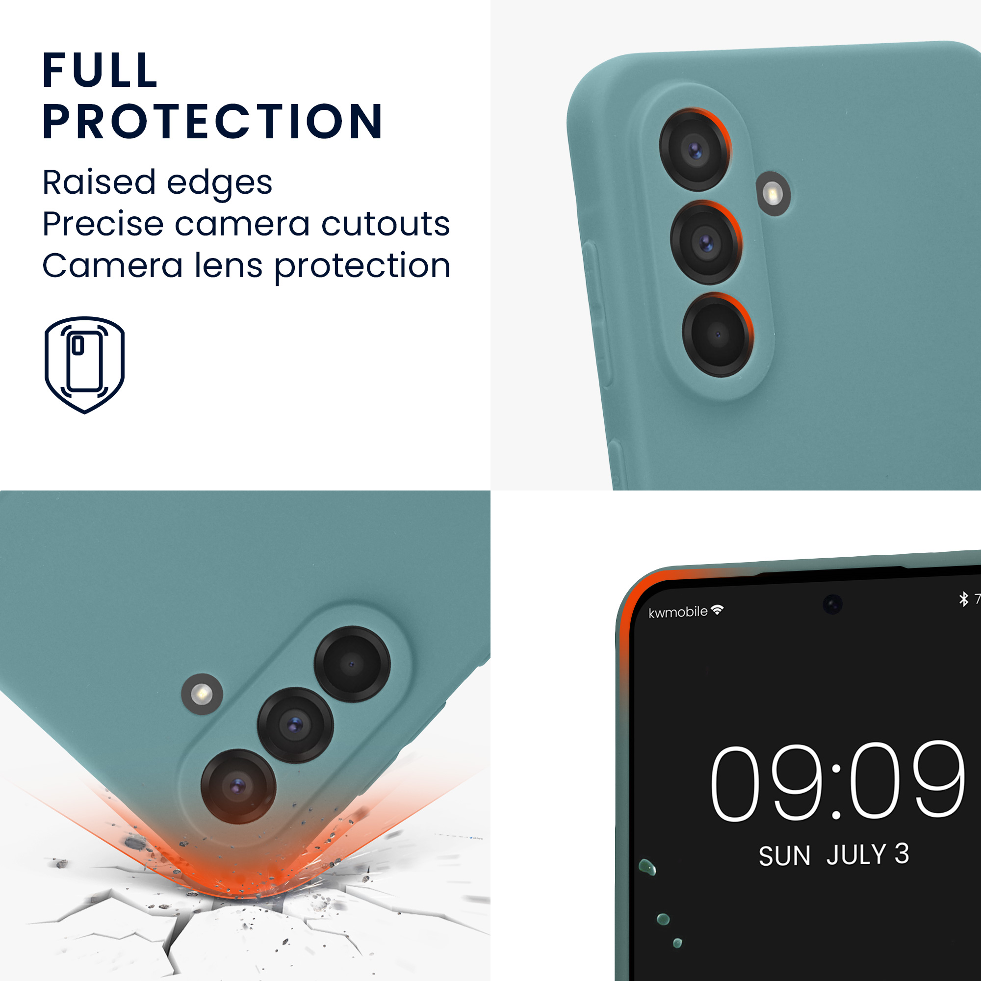 Kryt na mobil Samsung Galaxy A56 5G kwmobile slim matný TPU Arktická noc