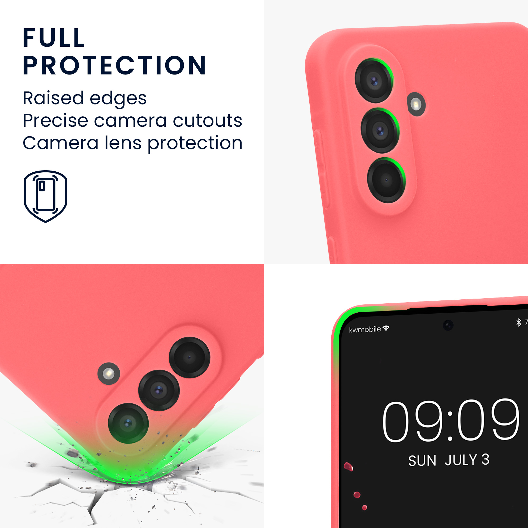 Pouzdro pro Samsung Galaxy A56 5G kwmobile tenké TPU - neonově korálová