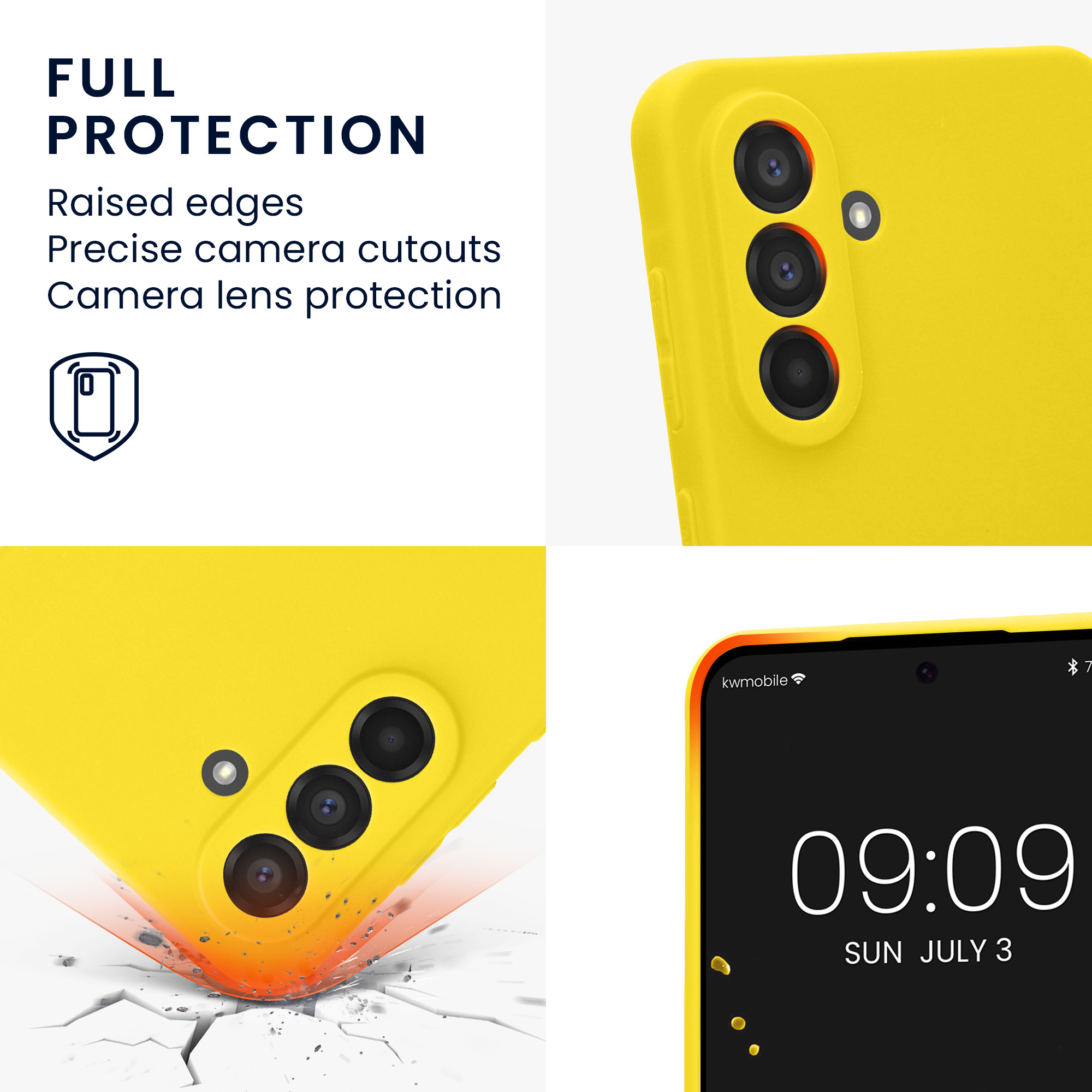Pouzdro pro Samsung Galaxy A56 5G kwmobile tenké TPU - zářivě žlutá