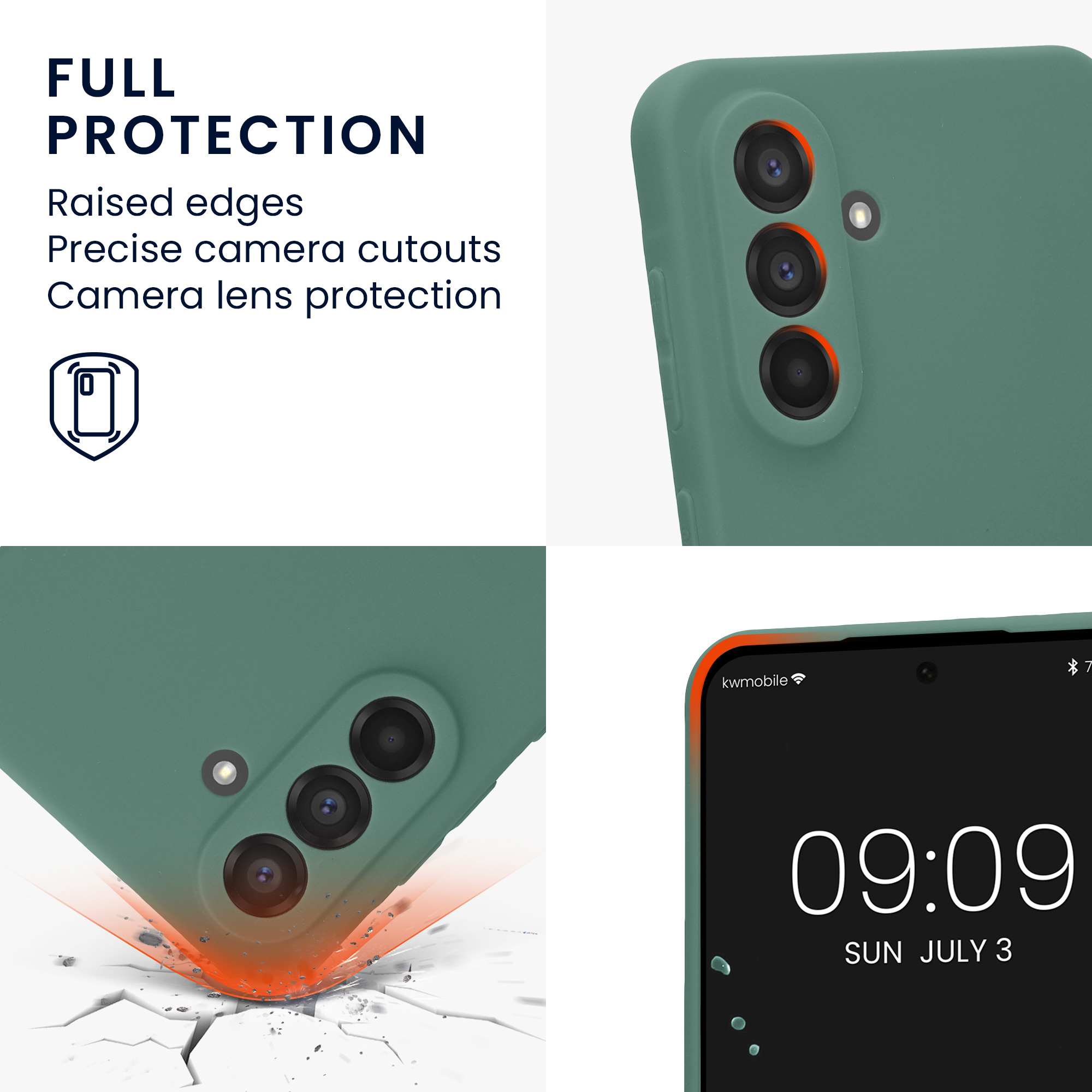 Pouzdro pro Samsung Galaxy A56 5G kwmobile tenké TPU - lesní zelená