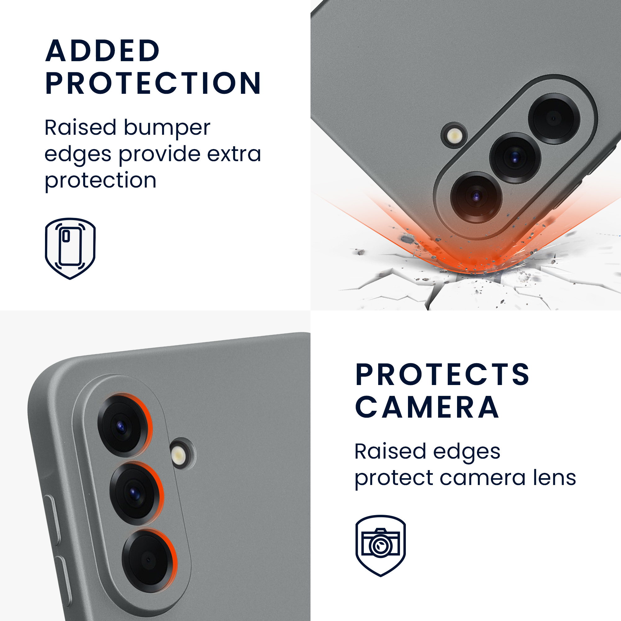 Kryt na mobil Samsung Galaxy A56 5G kwmobile TPU metalický Metalická šedá