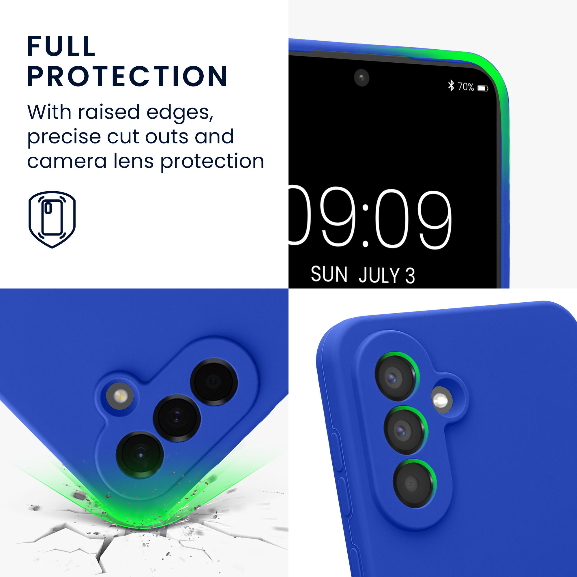 Kryt na mobil Samsung Galaxy A56 5G kwmobile slim matný TPU Baltická modrá
