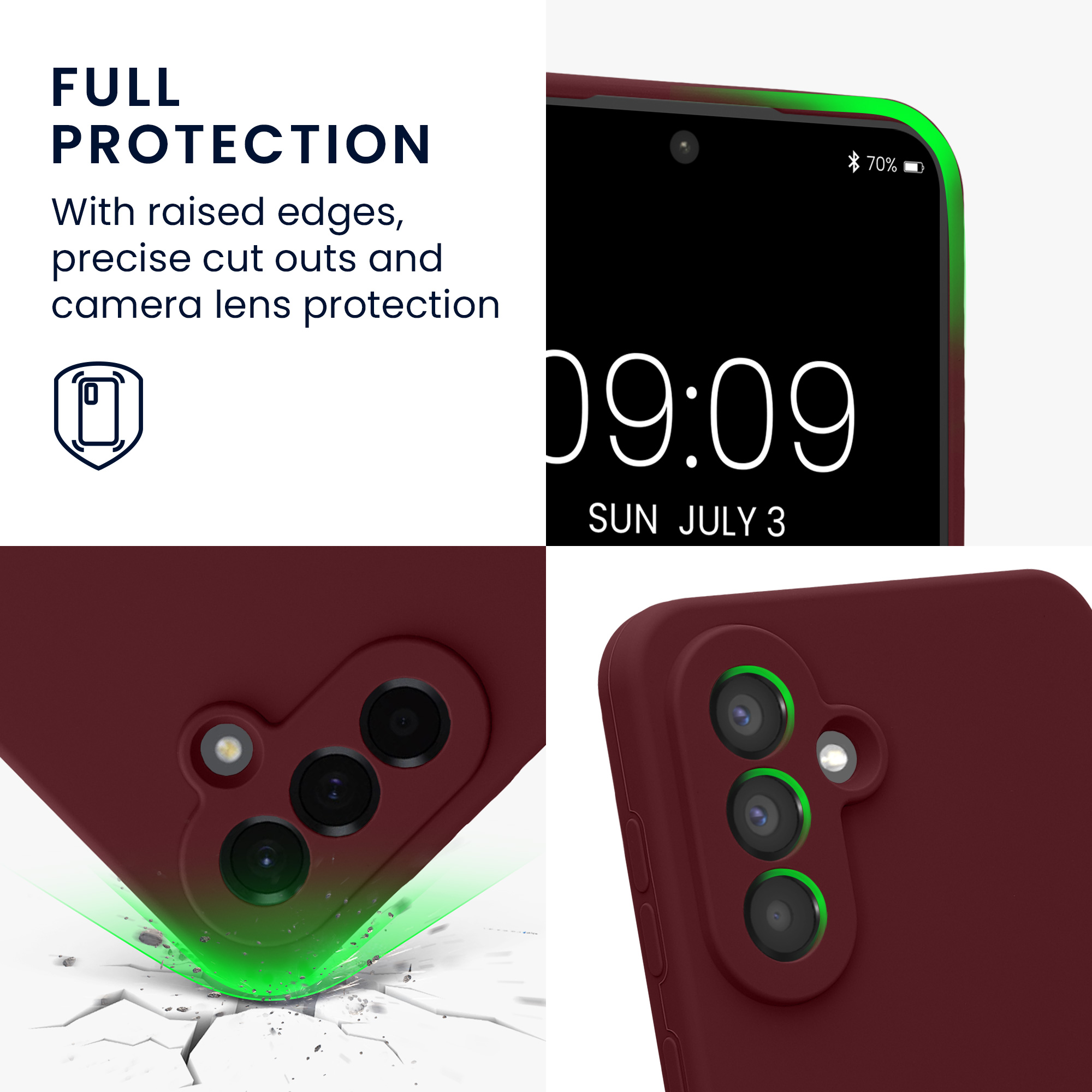 Kryt na mobil Samsung Galaxy A56 5G kwmobile slim matný TPU Bordeaux fialová
