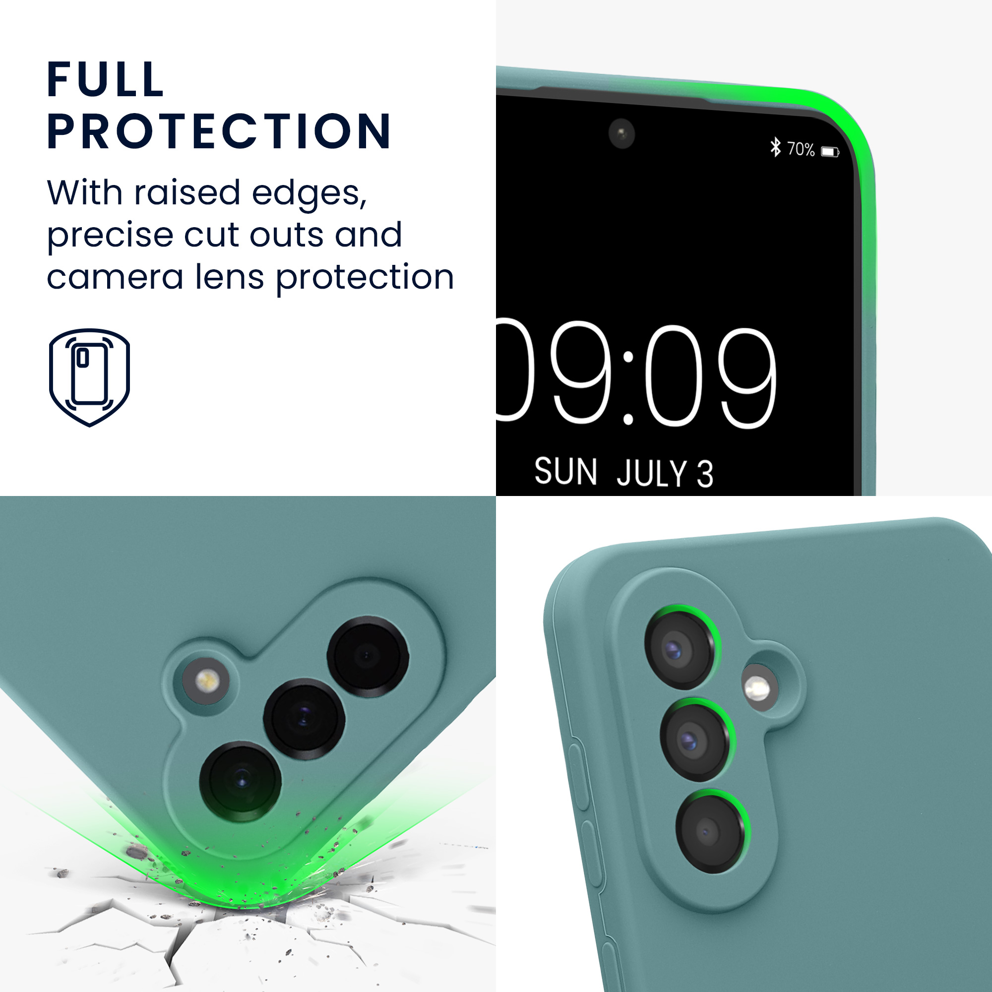 Kryt na mobil Samsung Galaxy A56 5G kwmobile slim matný TPU Arktická noc