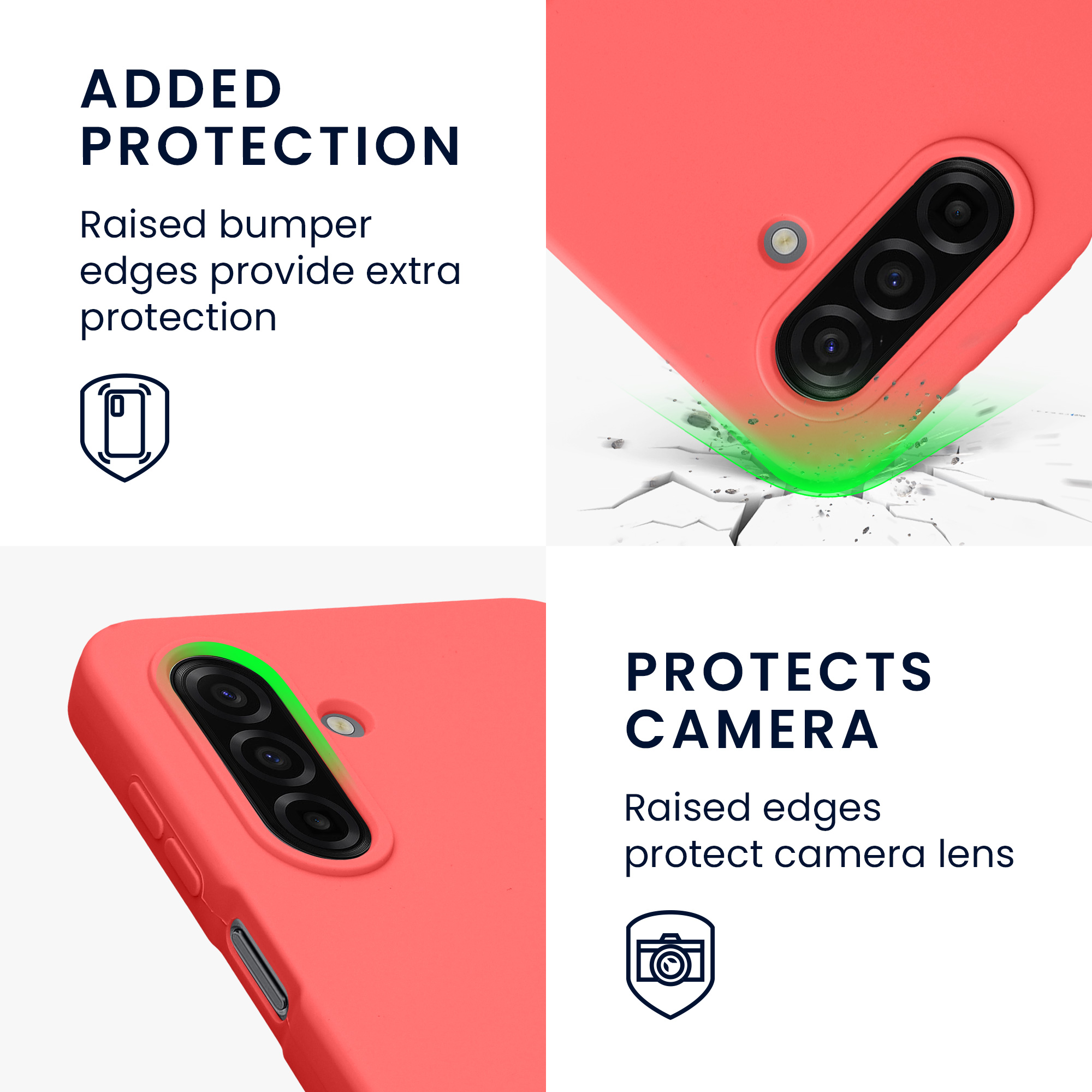 Kryt na mobil Samsung Galaxy A17 4G / 5G kwmobile TPU neonově korálový