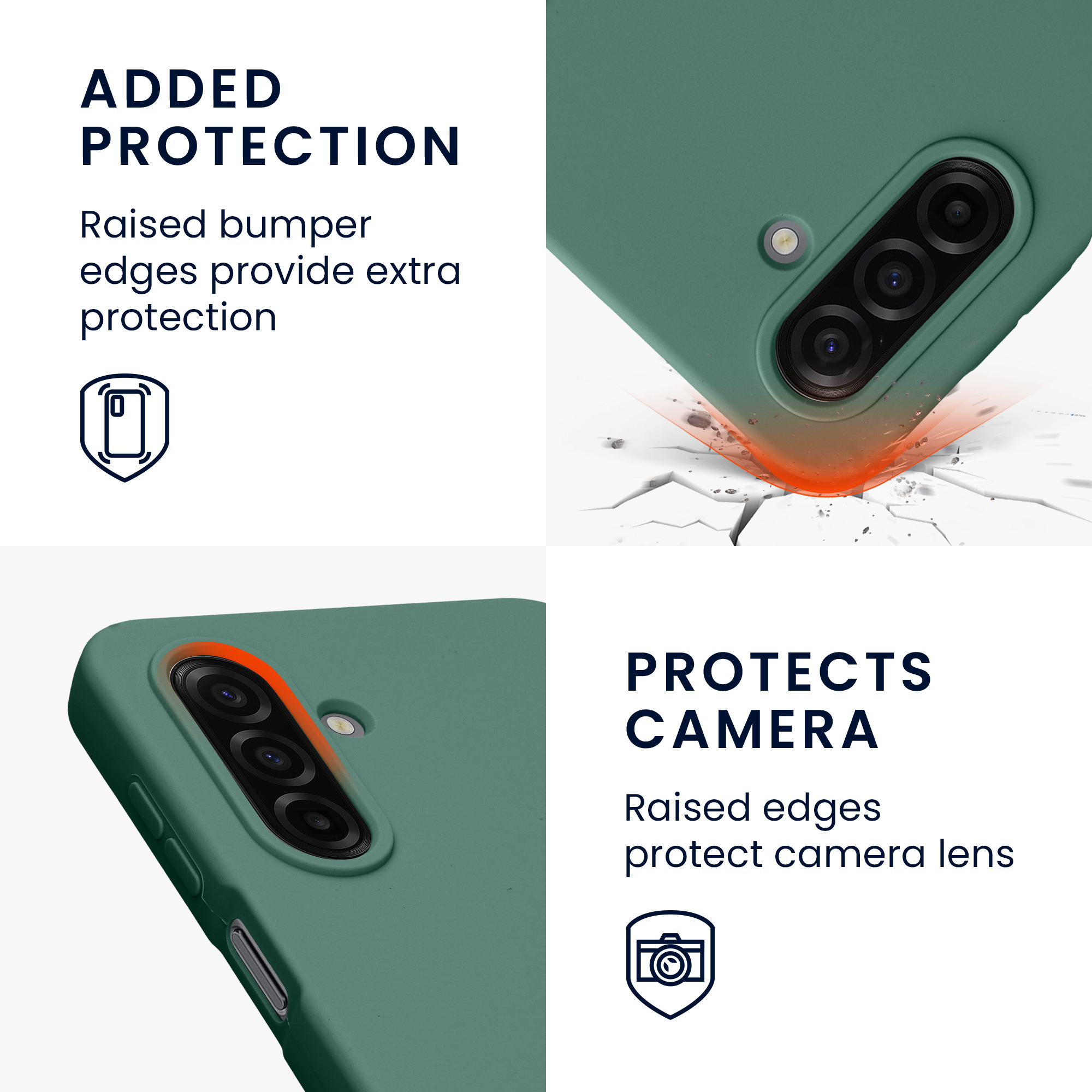 Pouzdro pro Samsung Galaxy A17 4G / 5G kwmobile silikonové - lesní zelená