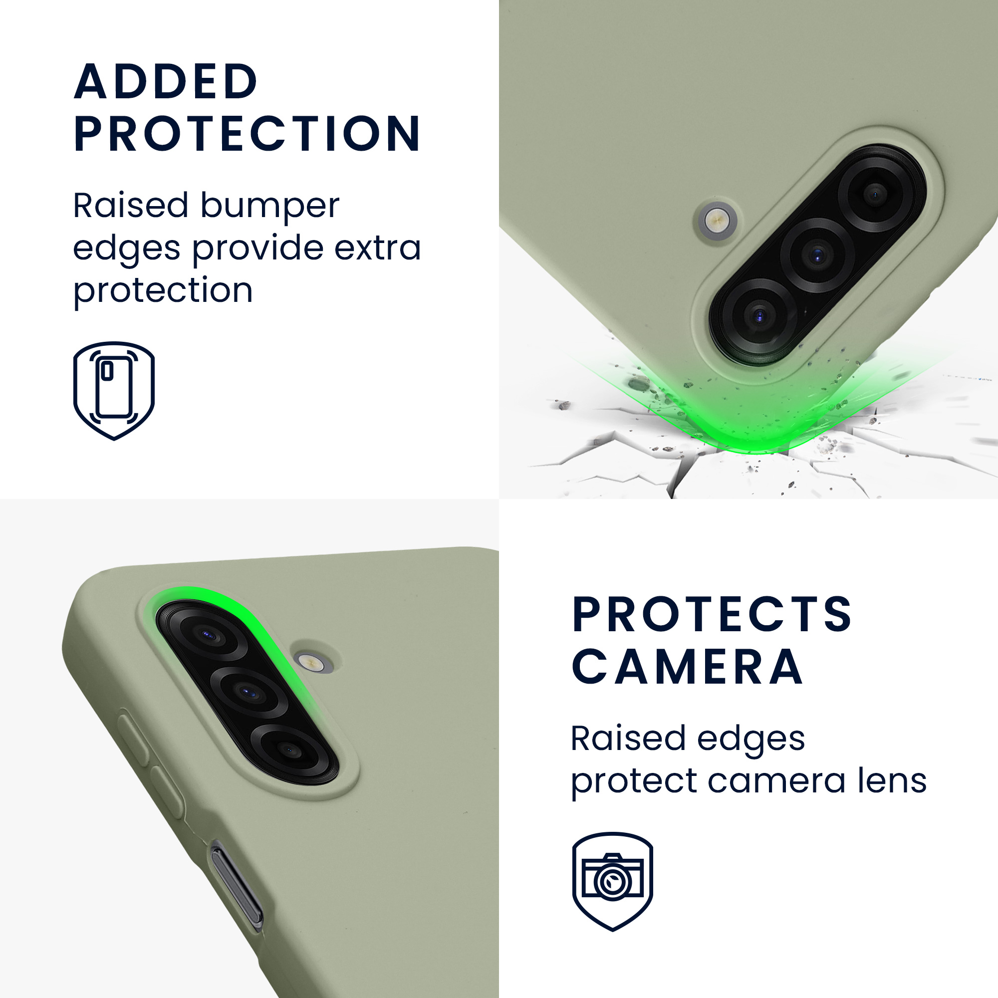 Pouzdro pro Samsung Galaxy A17 4G / 5G kwmobile silikonové - šedozelená