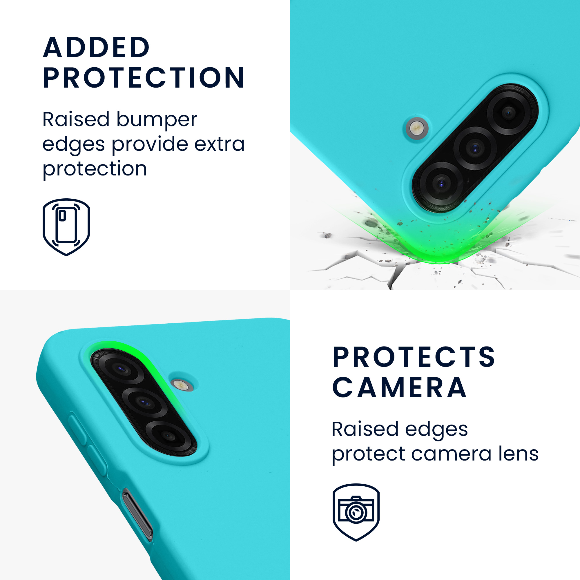 Pouzdro pro Samsung Galaxy A17 4G / 5G kwmobile silikonové - ledově modrá