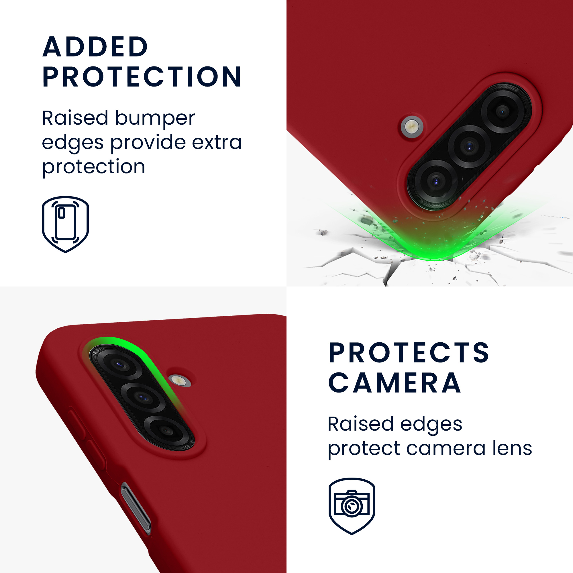 Pouzdro pro Samsung Galaxy A17 4G / 5G kwmobile silikonové - rebarborová červená