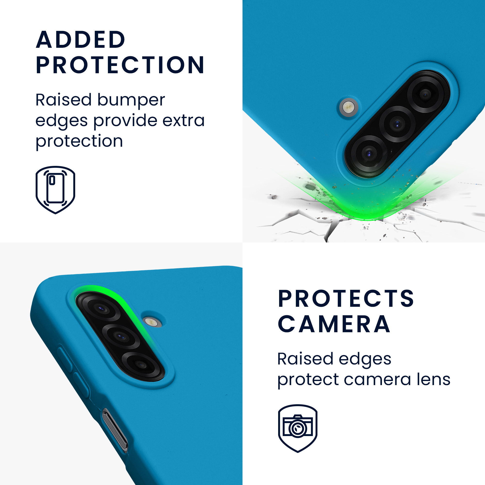 Pouzdro pro Samsung Galaxy A17 4G / 5G kwmobile silikonové - karibská modrá