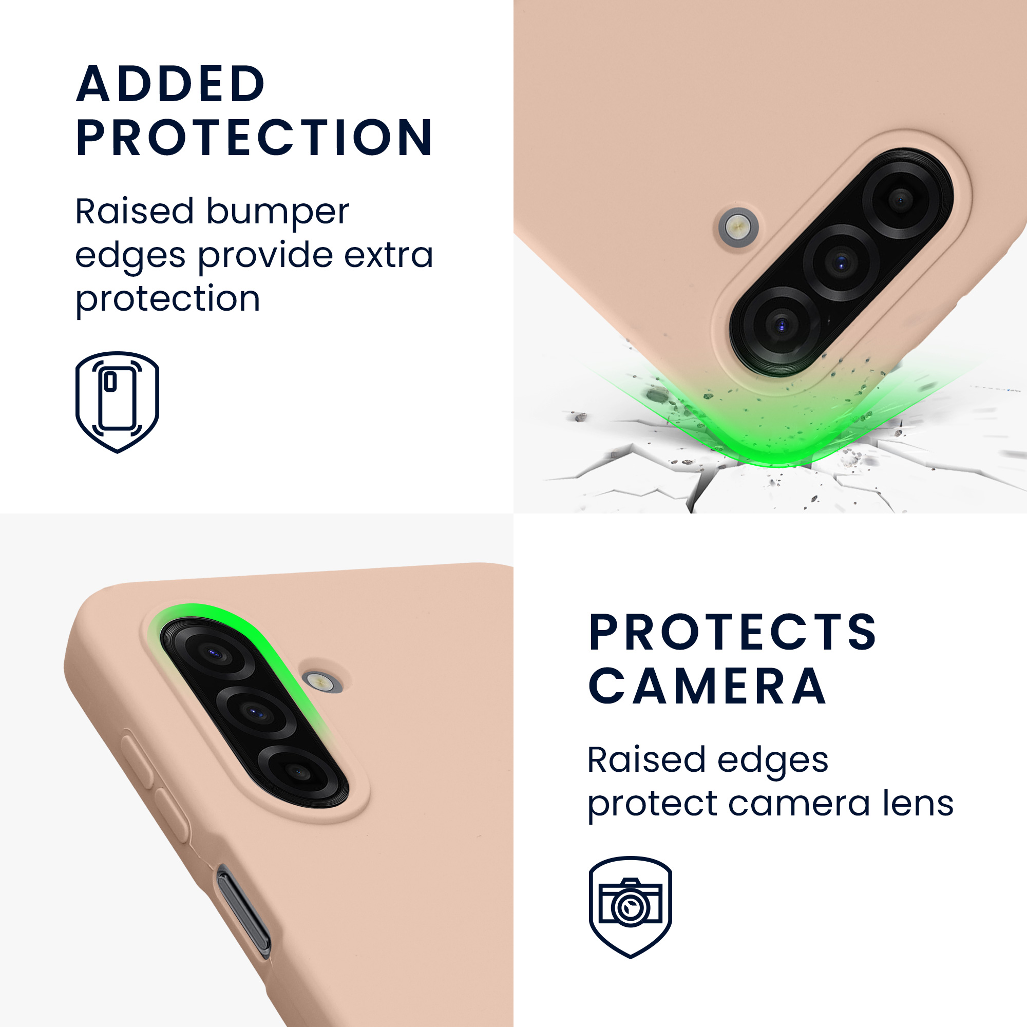 Pouzdro pro Samsung Galaxy A17 4G / 5G kwmobile silikonové - kokosová