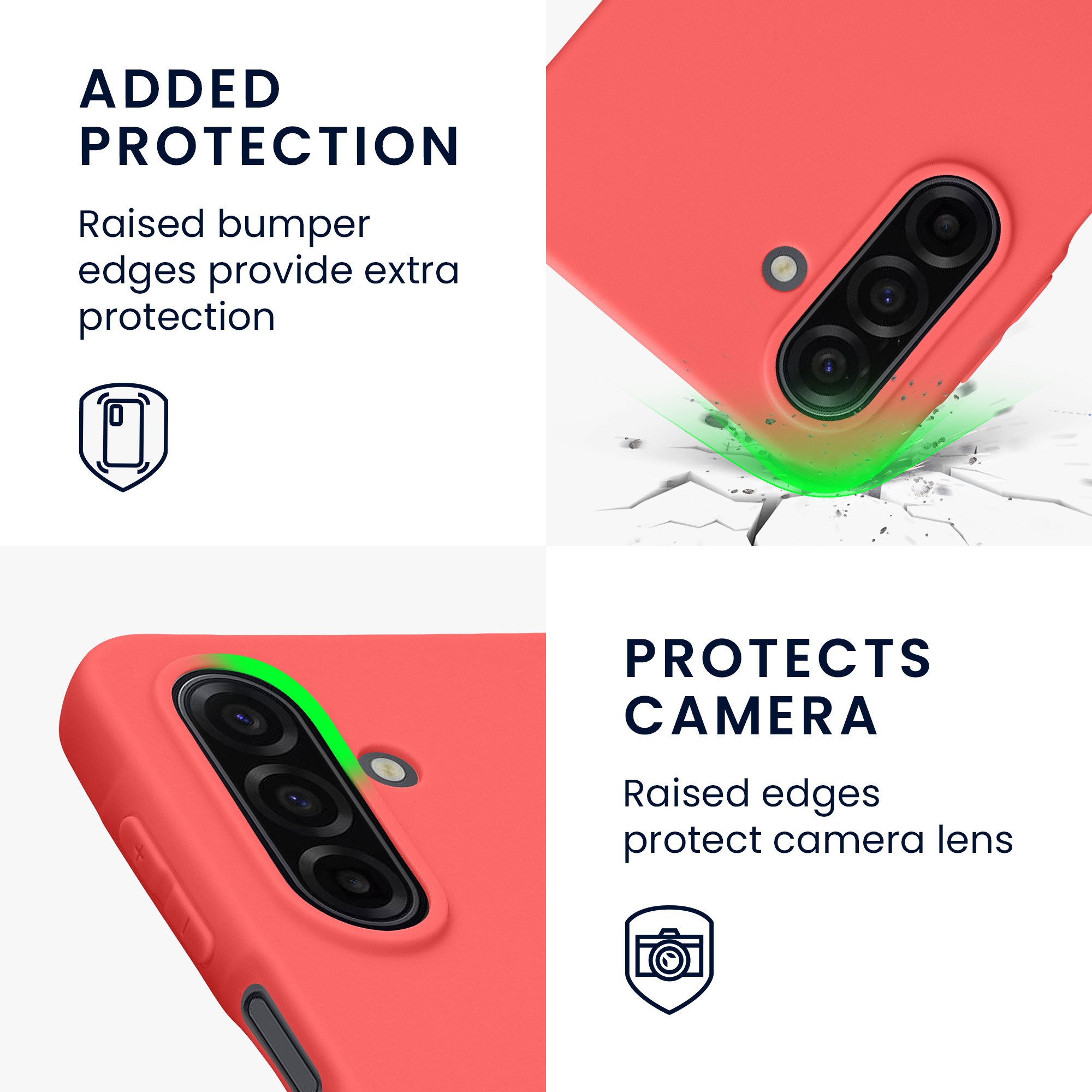 Kryt na mobil Samsung Galaxy A17 4G / 5G kwmobile TPU neonově korálový