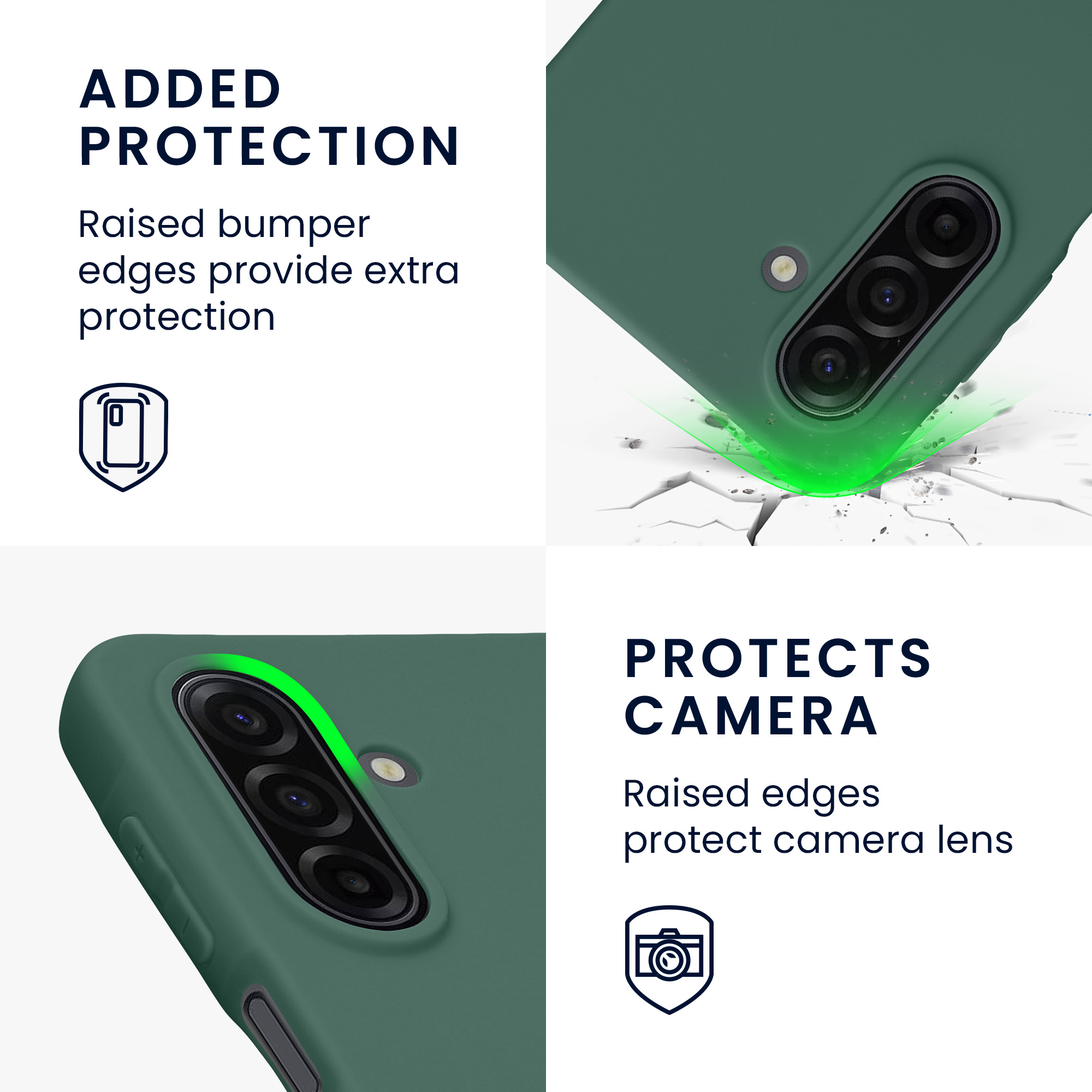 Pouzdro pro Samsung Galaxy A17 4G / 5G kwmobile TPU - lesní zelená