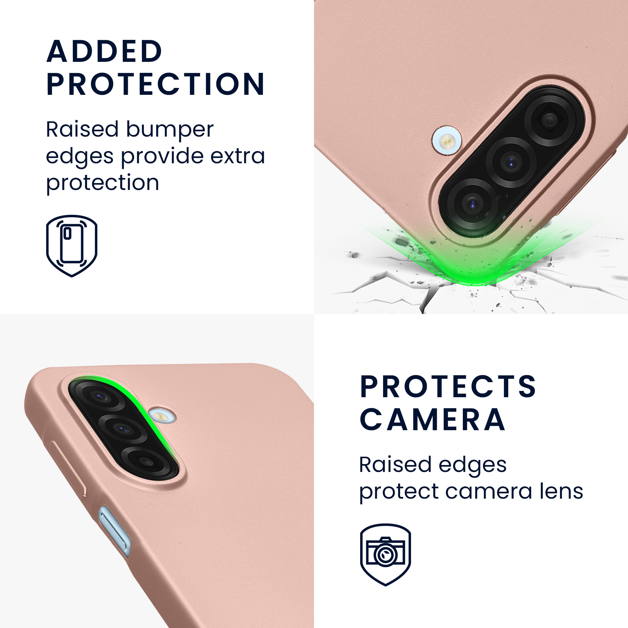 Metalický kryt na mobil Samsung Galaxy A17 4G / 5G kwmobile metalicky rose gold