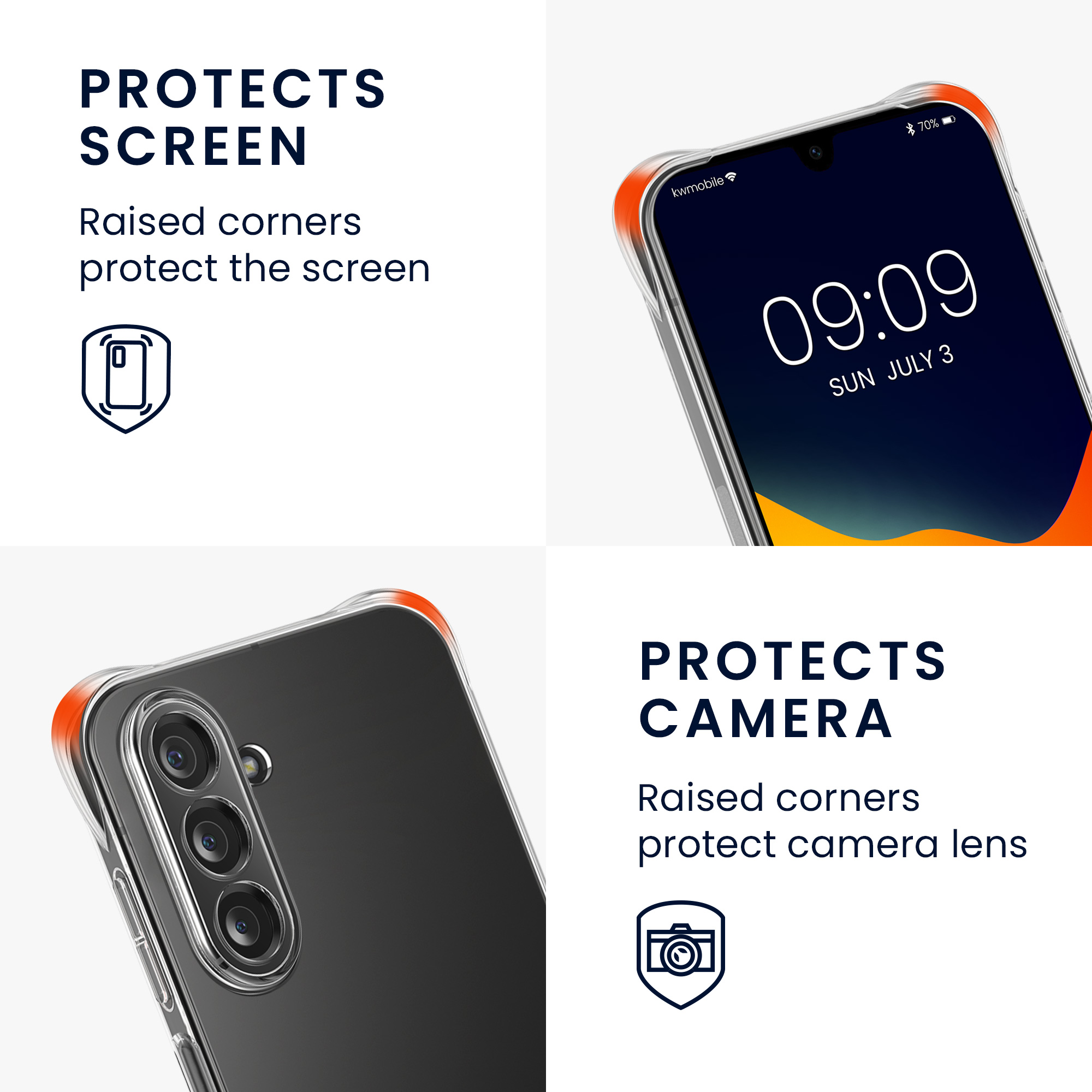 Crossbody kryt na mobil Samsung Galaxy A17 4G / 5G kwmobile transparentní