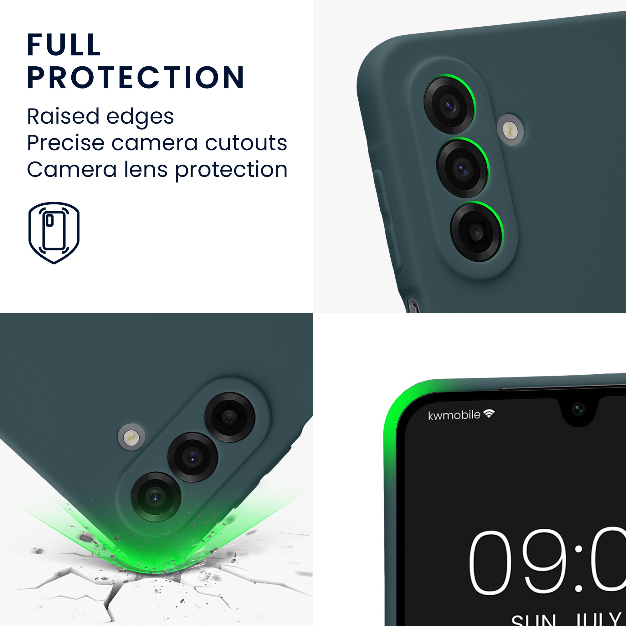 Pouzdro pro Samsung Galaxy A17 4G / 5G kwmobile tenké TPU - tmavá antracitová