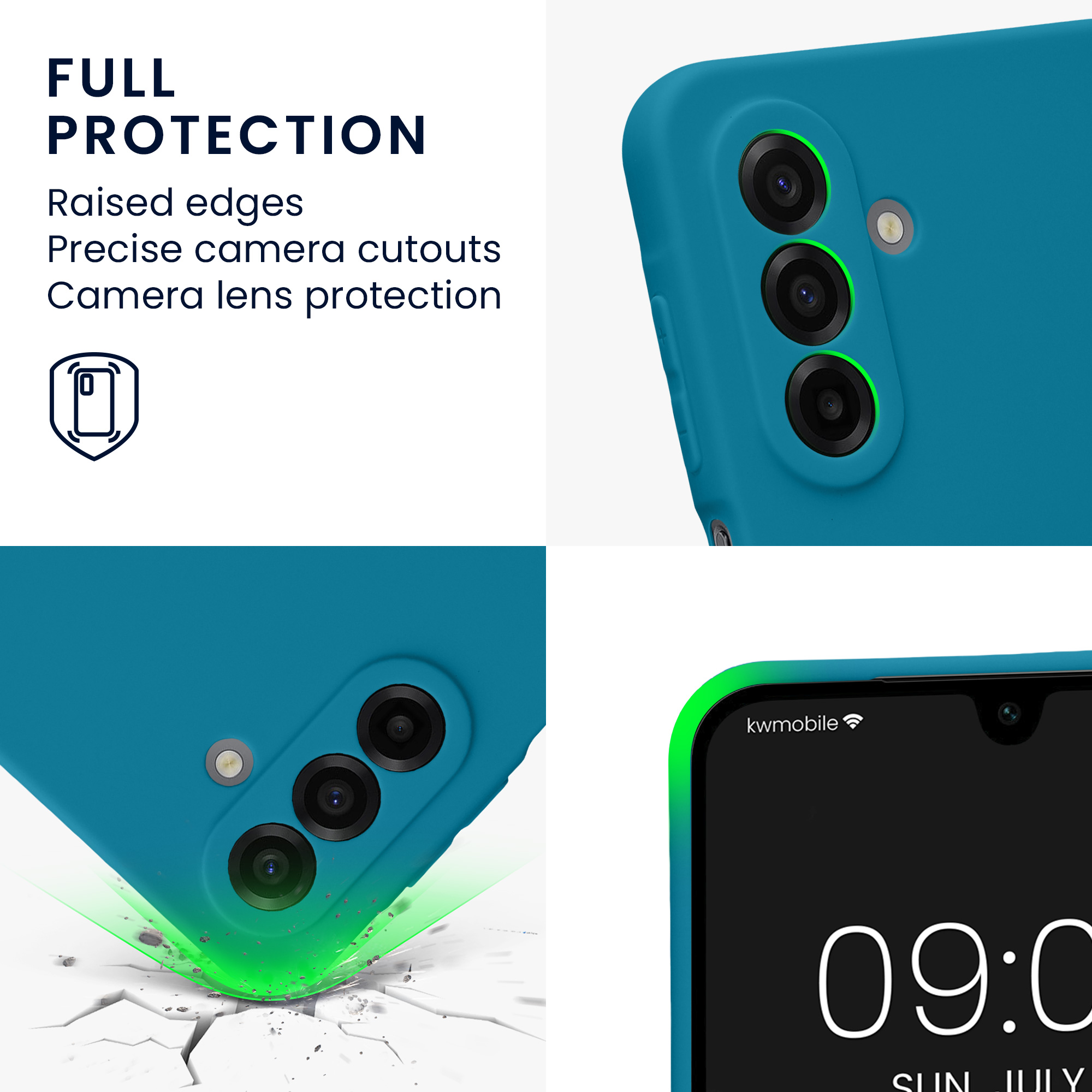 Pouzdro pro Samsung Galaxy A17 4G / 5G kwmobile tenké TPU - karibská modrá
