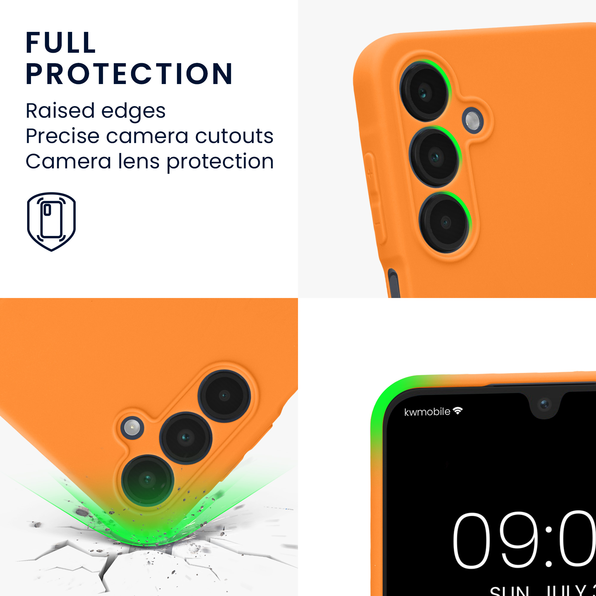 Kryt na mobil Samsung Galaxy A16 5G kwmobile slim matný TPU Ovocná oranžová